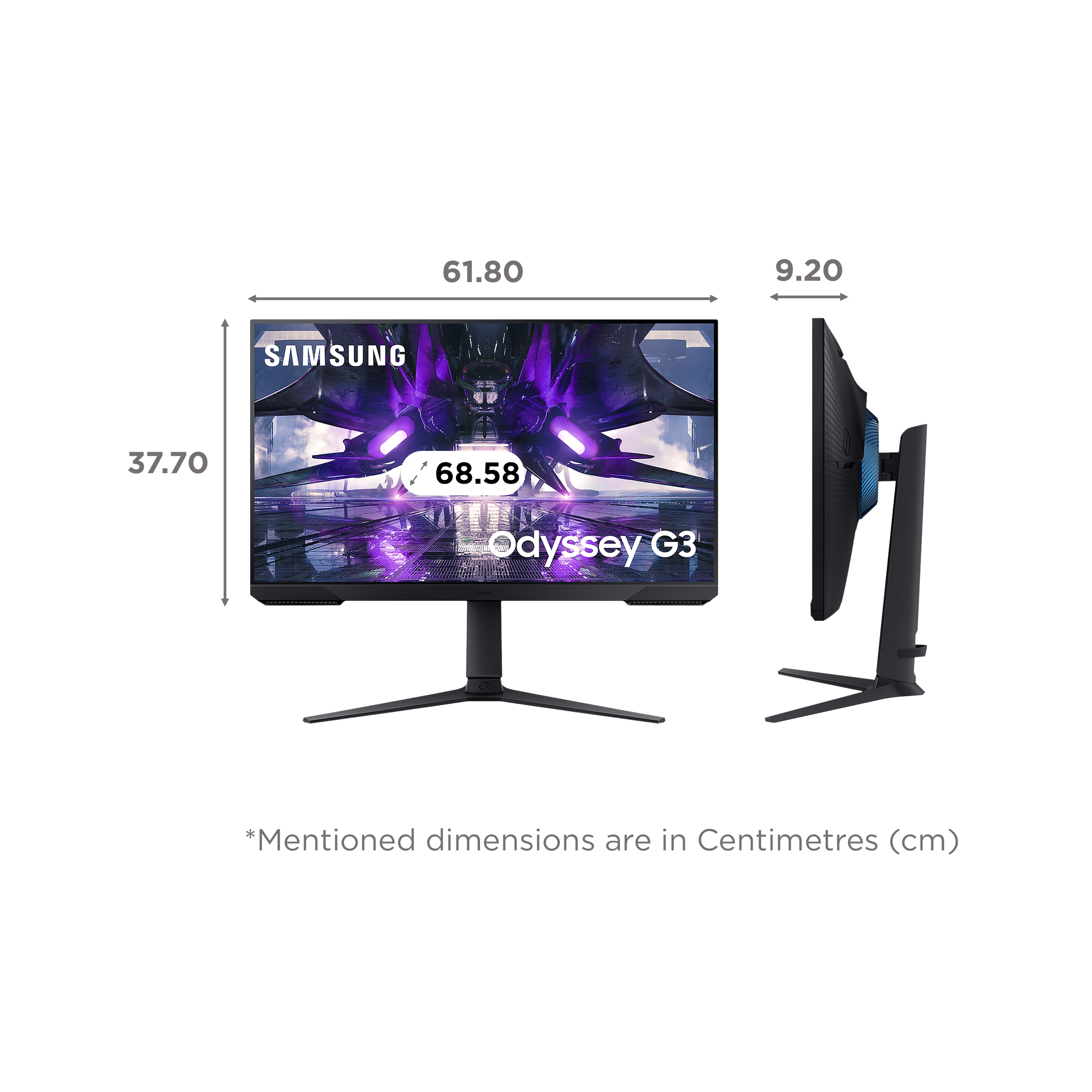SAMSUNG Odyssey G3 68.58 cm (27 inch) Full HD Borderless Height Adjustable Gaming Monitor with Flicker-Free Technology SAMSUNG Odyssey G3 68.58 cm (27 inch) Full HD Borderless Height Adjustable Gaming Monitor with Flicker-Free Technology_2