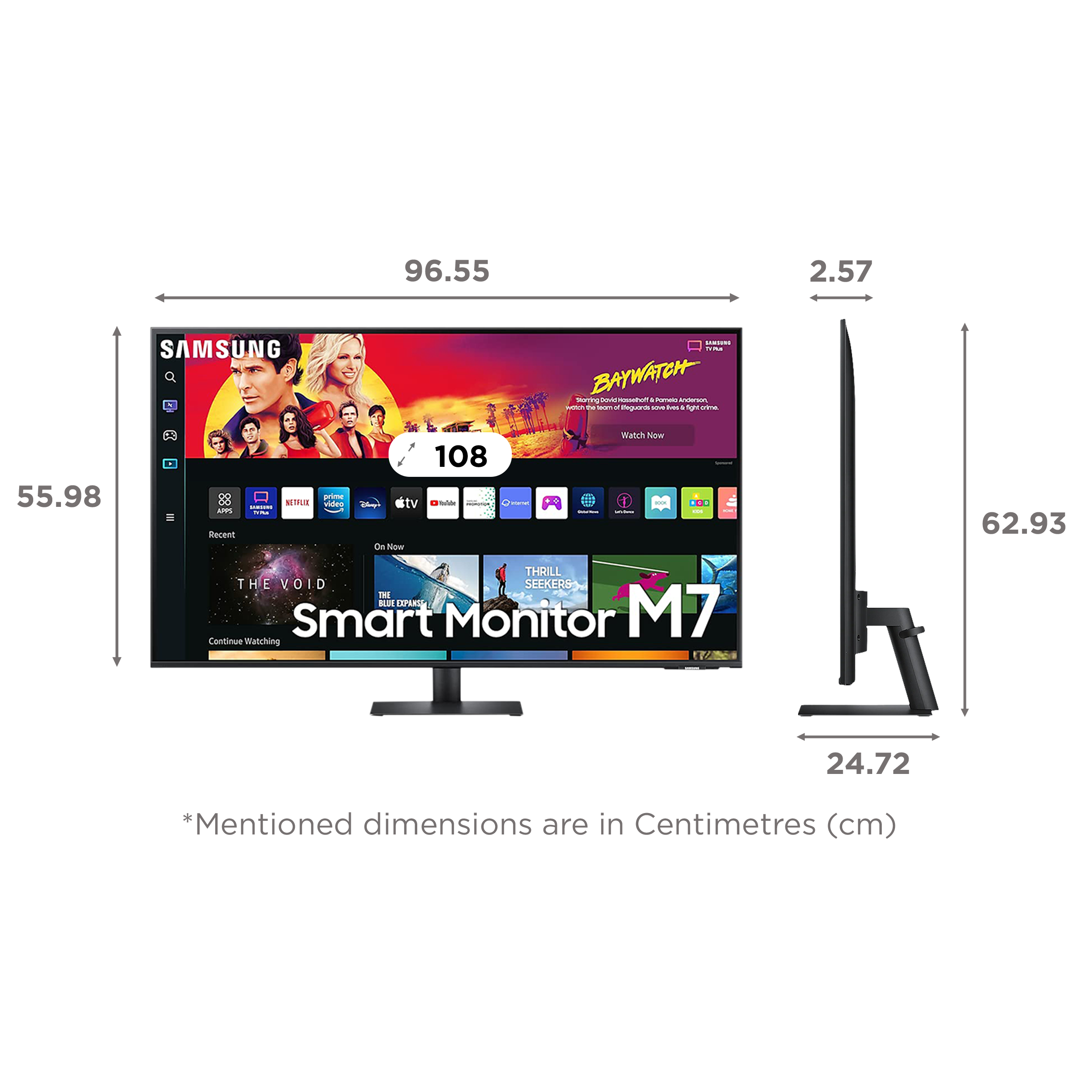 SAMSUNG M7 108 cm (43 inch) Ultra HD 4K VA Panel LCD Ultra Wide Monitor with Flicker-Free Technology SAMSUNG M7 108 cm (43 inch) Ultra HD 4K VA Panel LCD Ultra Wide Monitor with Flicker-Free Technology_2