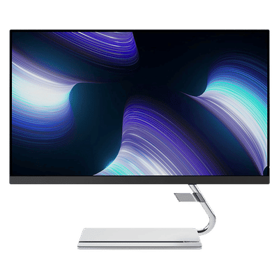 Lenovo Q24i-20 60.45 cm (23.8 inch) Full HD IPS Panel LCD 3-Side Near Edgeless Bezel Height Adjustable Monitor with AMD FreeSync Premium Technology