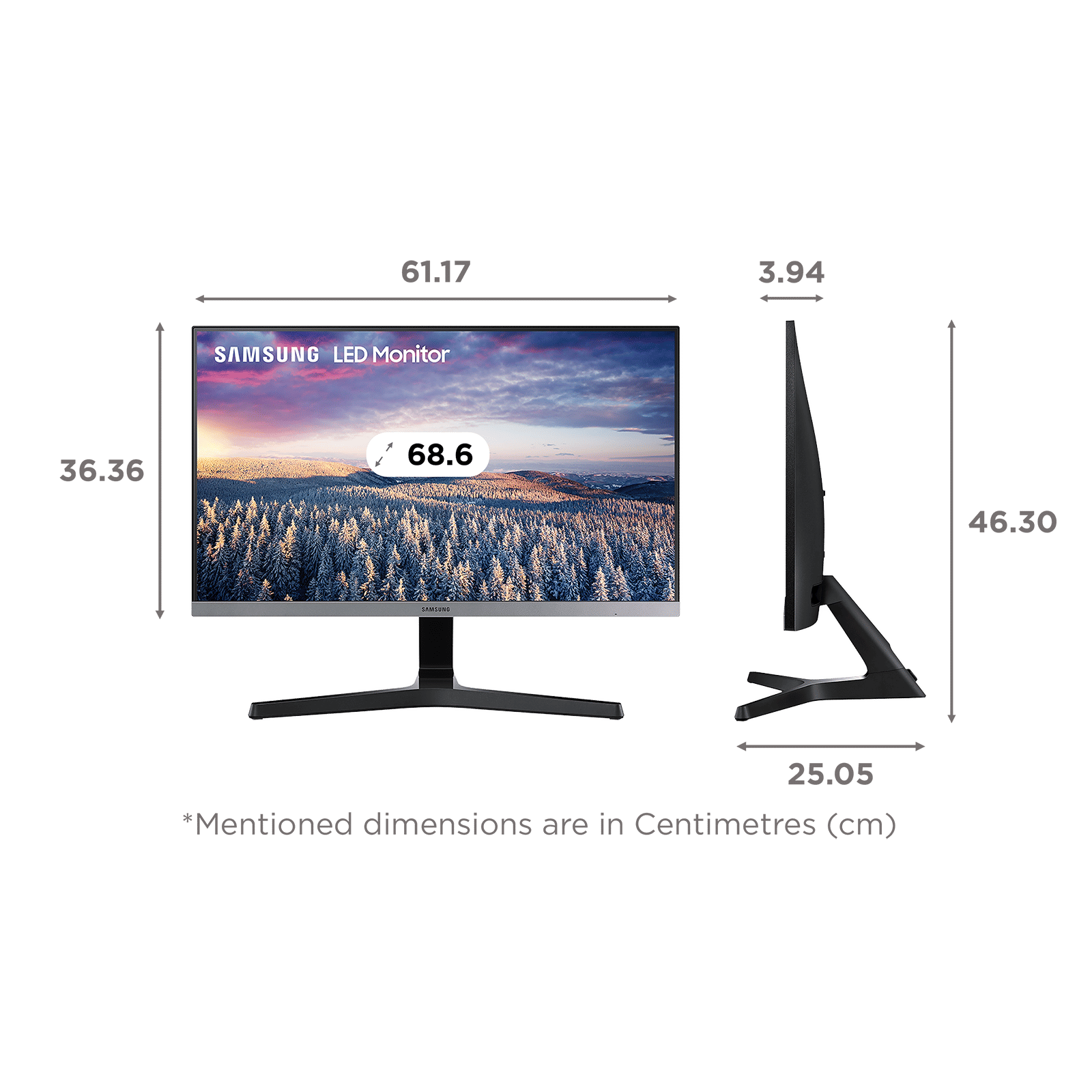 SAMSUNG 68.6 cm (27 inch) Full HD IPS Panel LCD Bezel-Less Monitor with Flicker-Free Technology_2