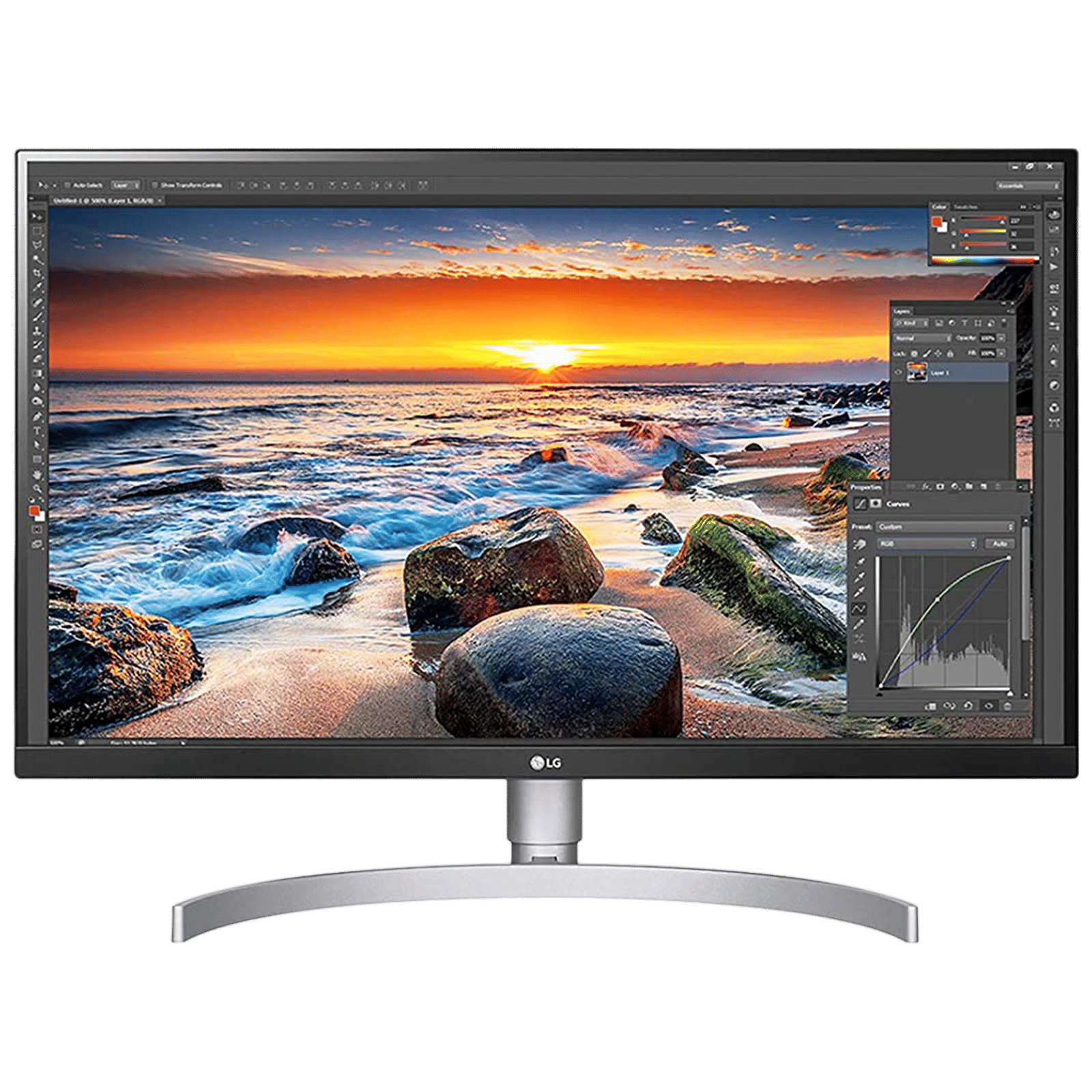 LG 68.58 cm (27 inch) Ultra HD 4K IPS Panel LCD 3-Side Borderless Height Adjustable Monitor with Black Stabilizer LG 68.58 cm (27 inch) Ultra HD 4K IPS Panel LCD 3-Side Borderless Height Adjustable Monitor with Black Stabilizer_1