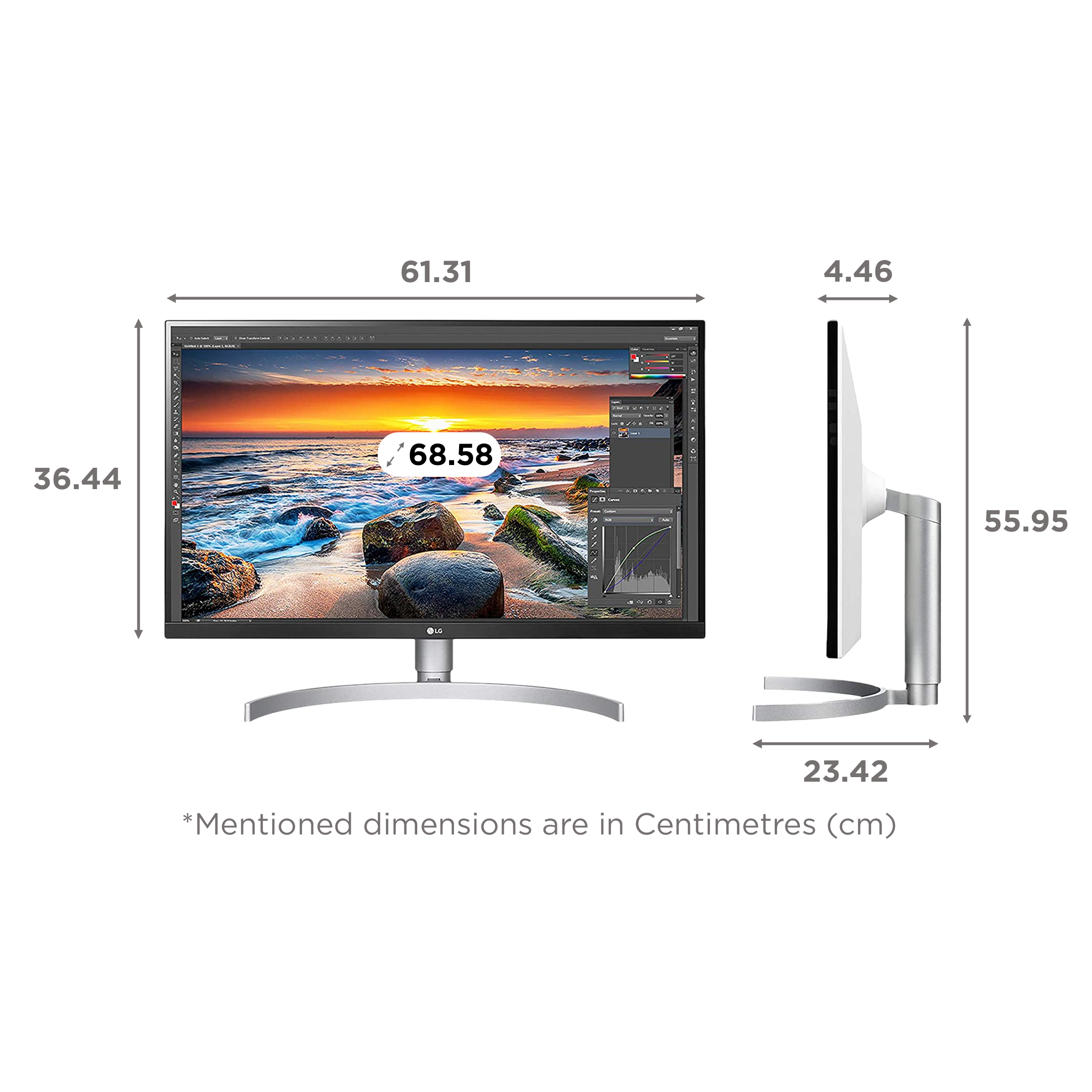 LG 68.58 cm (27 inch) Ultra HD 4K IPS Panel LCD 3-Side Borderless Height Adjustable Monitor with Black Stabilizer LG 68.58 cm (27 inch) Ultra HD 4K IPS Panel LCD 3-Side Borderless Height Adjustable Monitor with Black Stabilizer_2