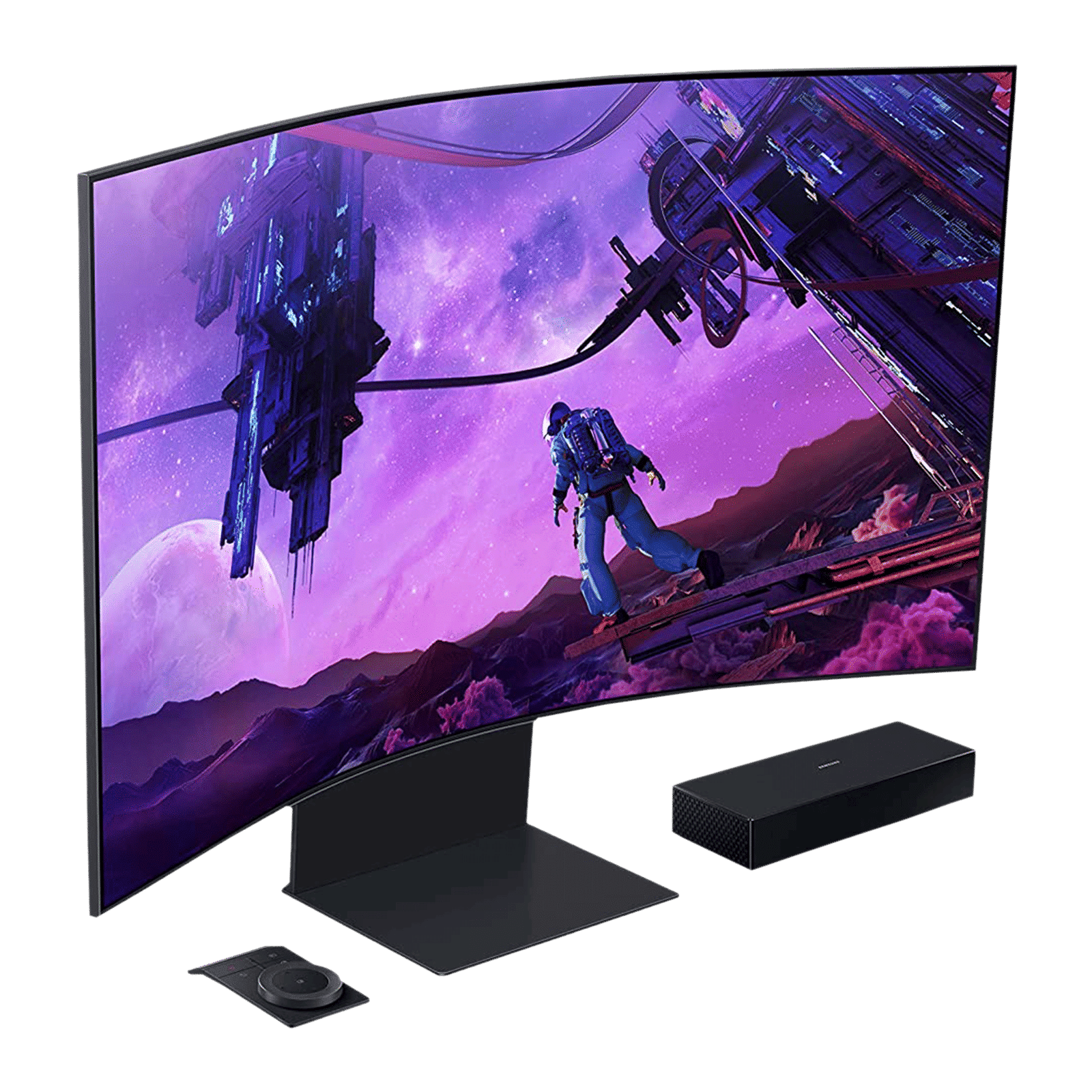 SAMSUNG Odyssey Ark 138.8 cm (55 inch) Ultra HD 4K VA Panel Mini-LED Curved Height Adjustable Gaming Monitor with Quantum Matrix Technology_5