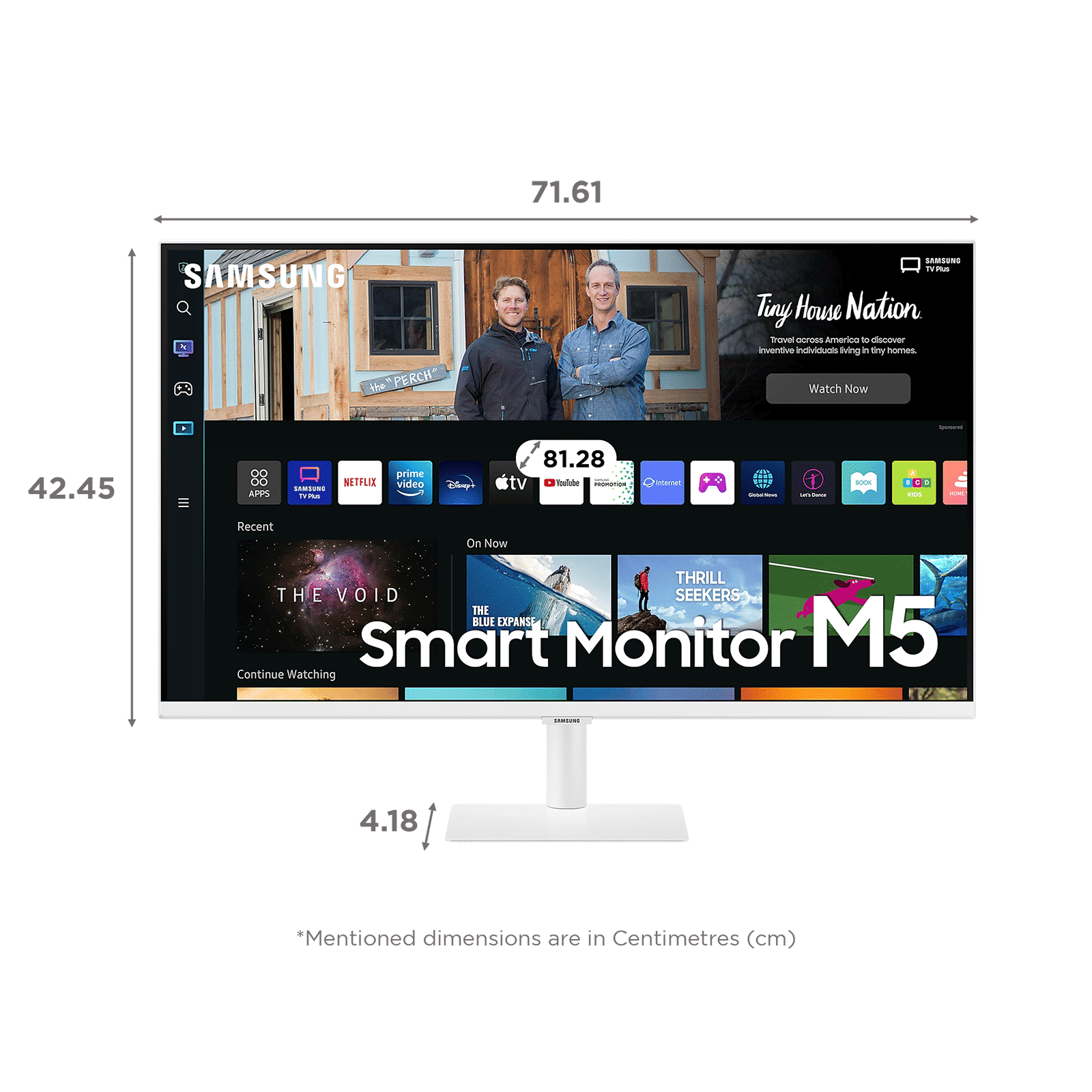 SAMSUNG M5 81.3 cm (32 inch) Full HD VA Panel LED Ultra Wide Smart Monitor with Smart TV Experience_2