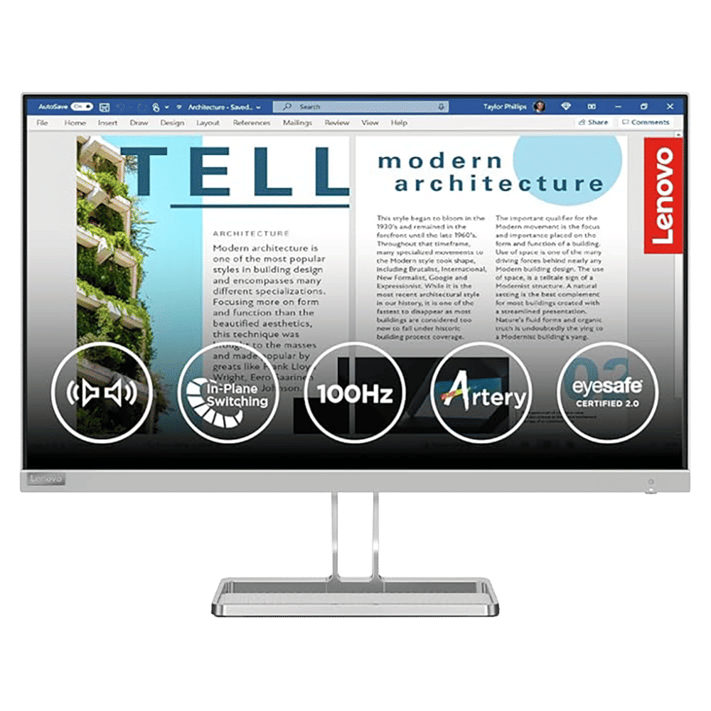 Lenovo L27I-40 68.58 cm (27 inch) Full HD Flat Panel Monitor Lenovo L27I-40 68.58 cm (27 inch) Full HD Flat Panel Monitor_1