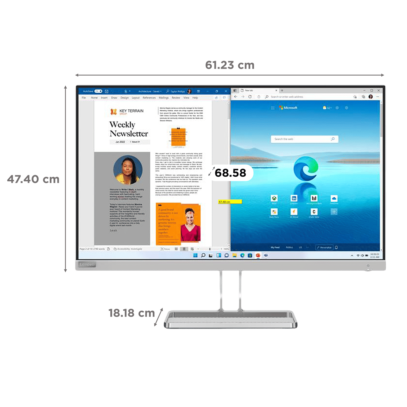 Lenovo L27I-40 68.58 cm (27 inch) Full HD Flat Panel Monitor_2