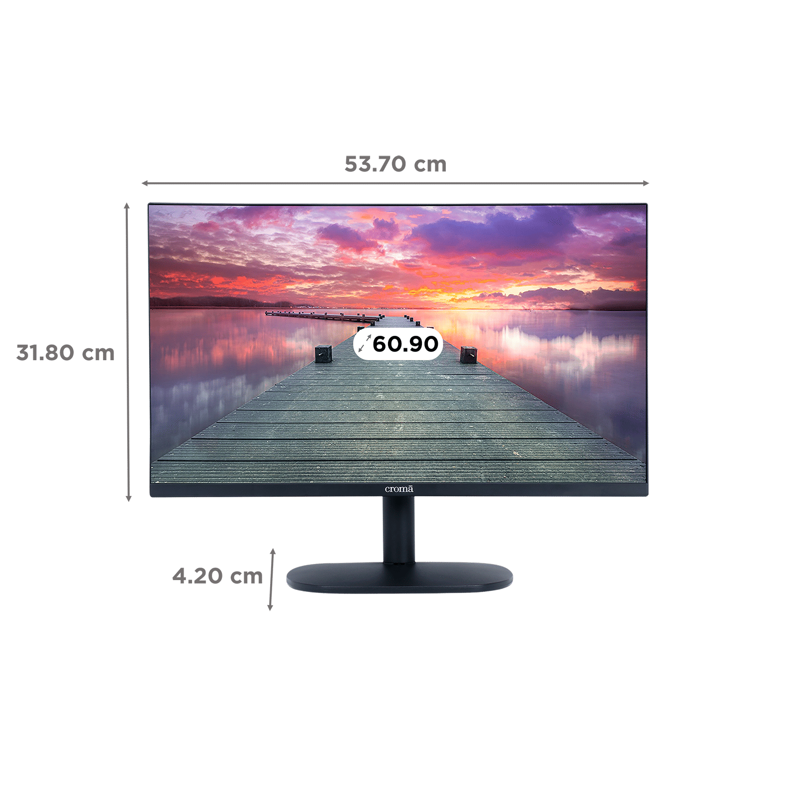 Croma 60.9 cm (24 inch) Full HD FFS Panel Thin Bezel Monitor with Dual Speakers_2