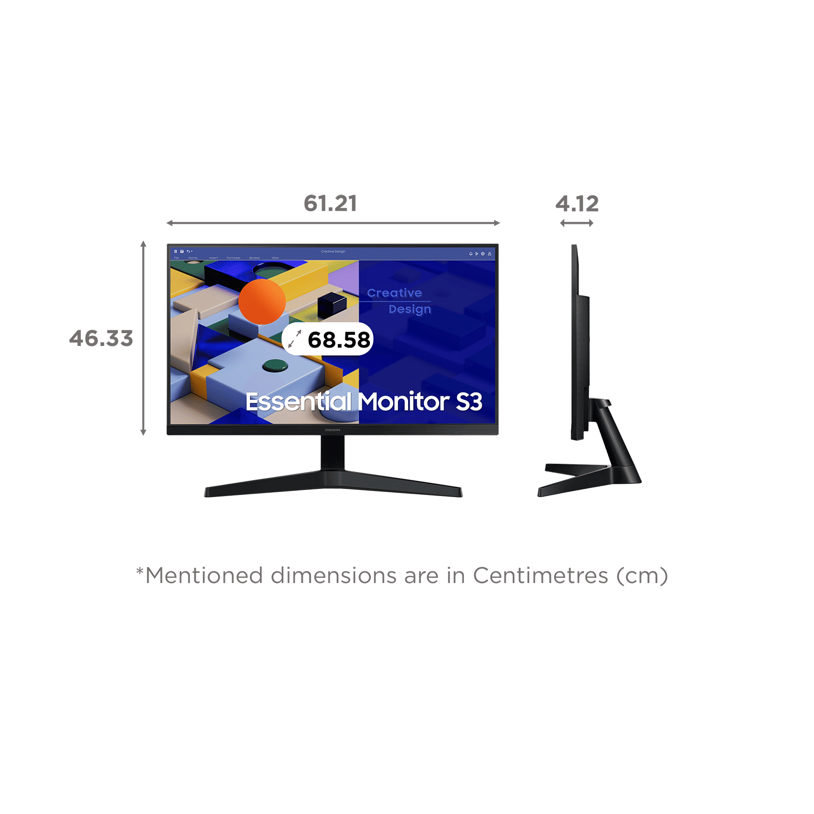 Buy SAMSUNG Essential S4 68.58 cm (27 inch) Full HD IPS Panel 3 Side ...