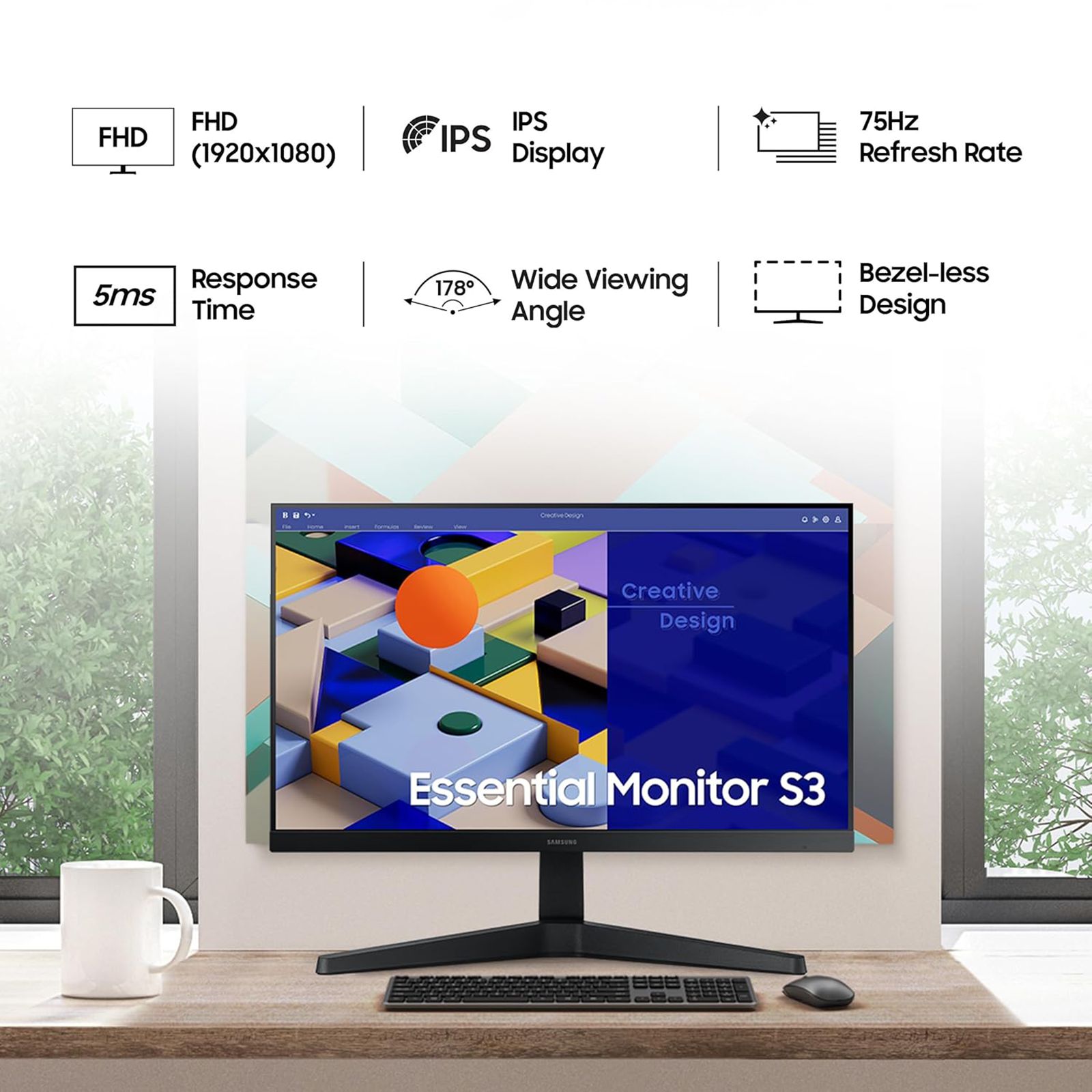 SAMSUNG Essential 54.6 cm (22 inch) Full HD IPS Panel 3 Side Narrow Bezel Gaming Monitor with AMD Free Sync_11
