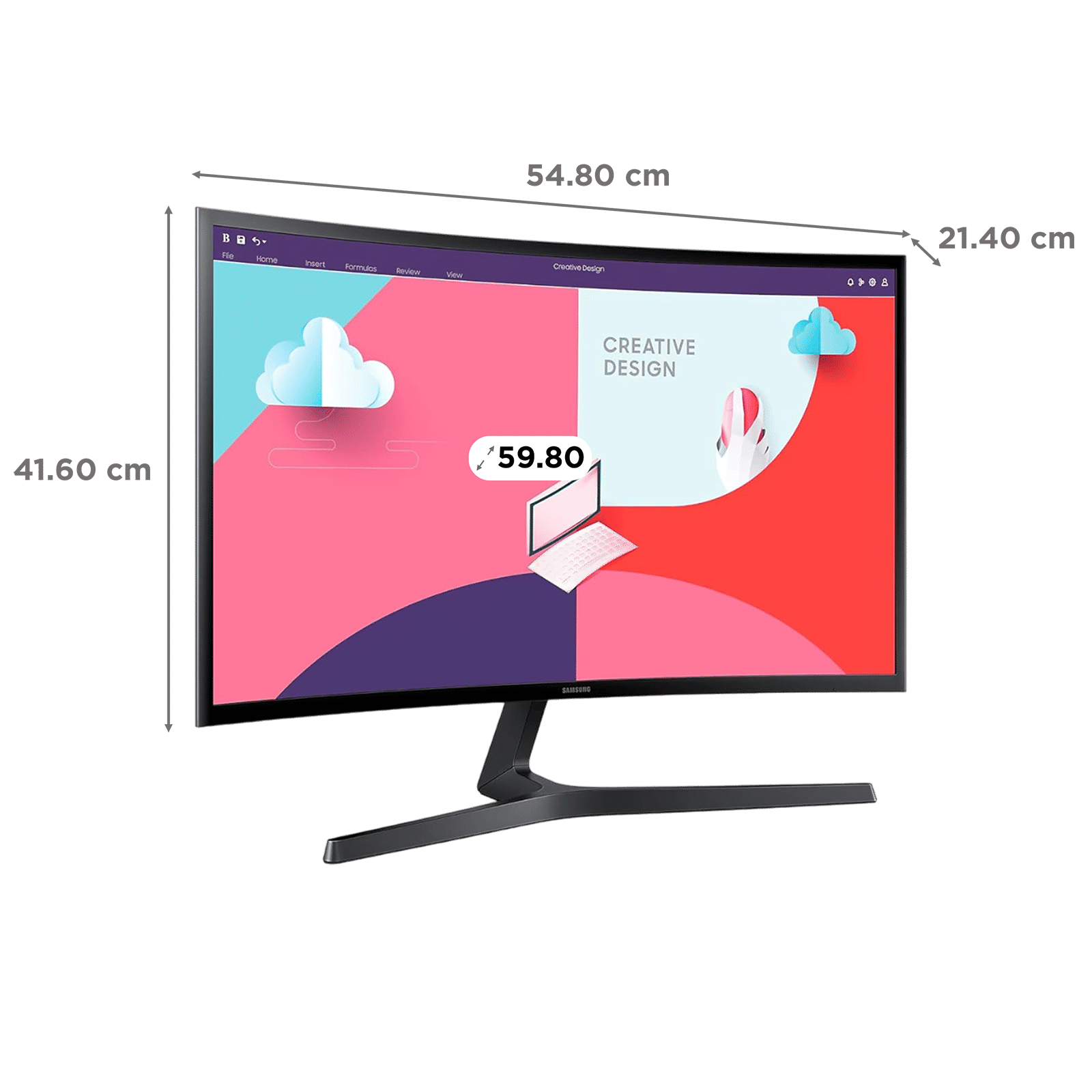 SAMSUNG LS24C366EAWXXL 59.8 cm (24 inch) Full HD VA Panel LED Curved Monitor with Flicker Free Technology_2