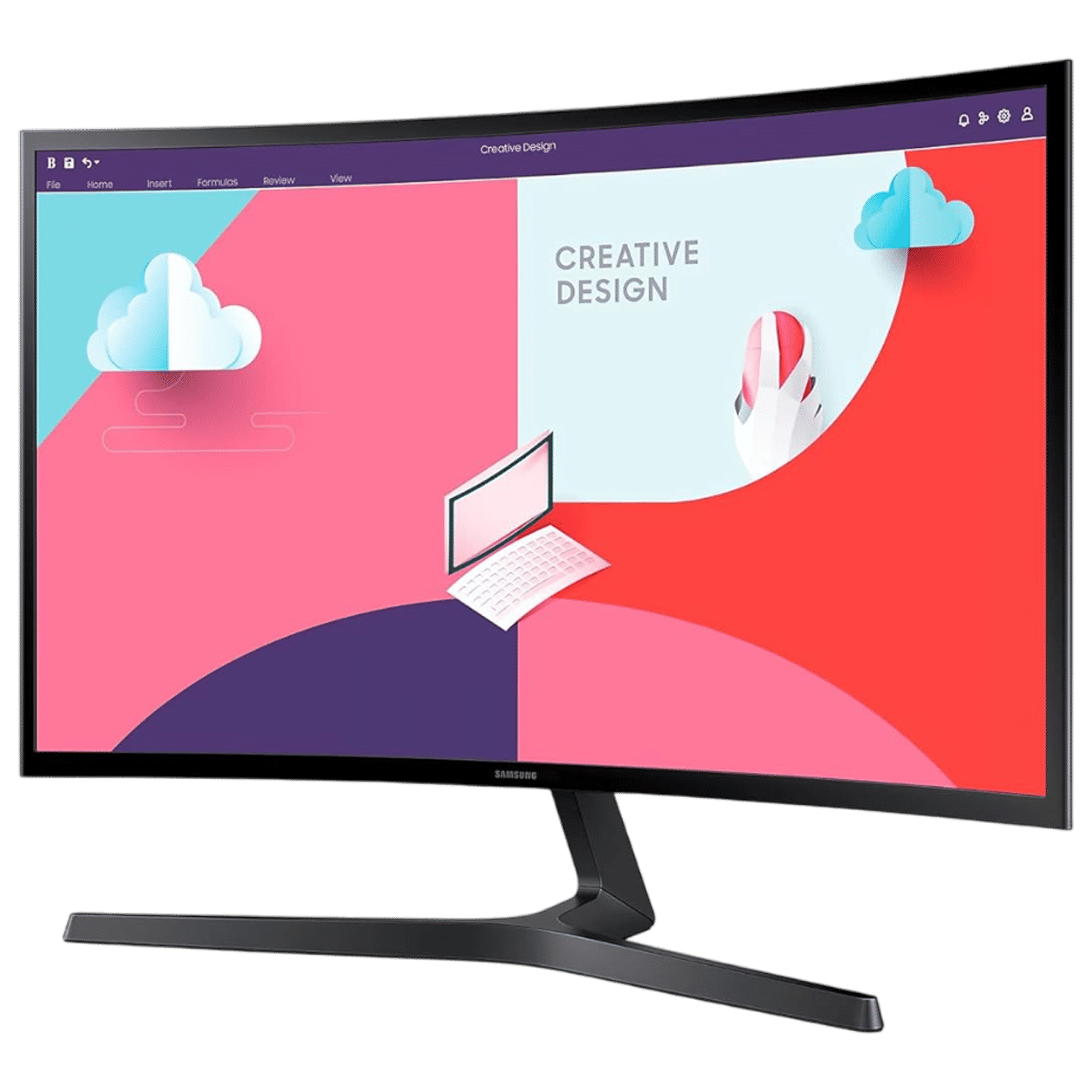 SAMSUNG LS24C366EAWXXL 59.8 cm (24 inch) Full HD VA Panel LED Curved Monitor with Flicker Free Technology_5