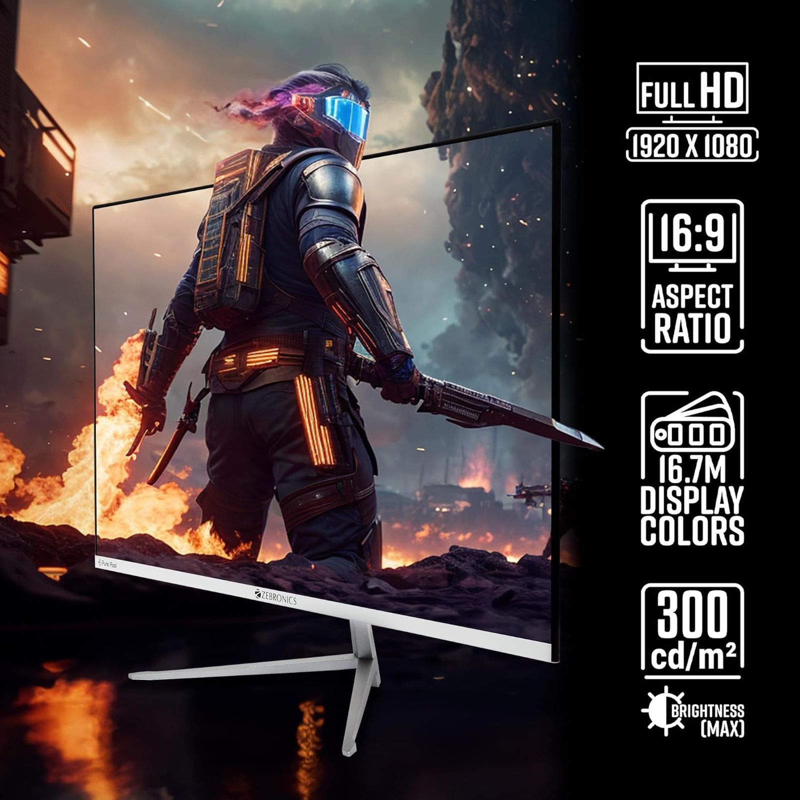 ZEBRONICS ZEB-A24FHD 60.4 cm (24 inch) Full HD VA Panel LED Ultra Slim Gaming Monitor with Anti Glare Screen ZEBRONICS ZEB-A24FHD 60.4 cm (24 inch) Full HD VA Panel LED Ultra Slim Gaming Monitor with Anti Glare Screen_9