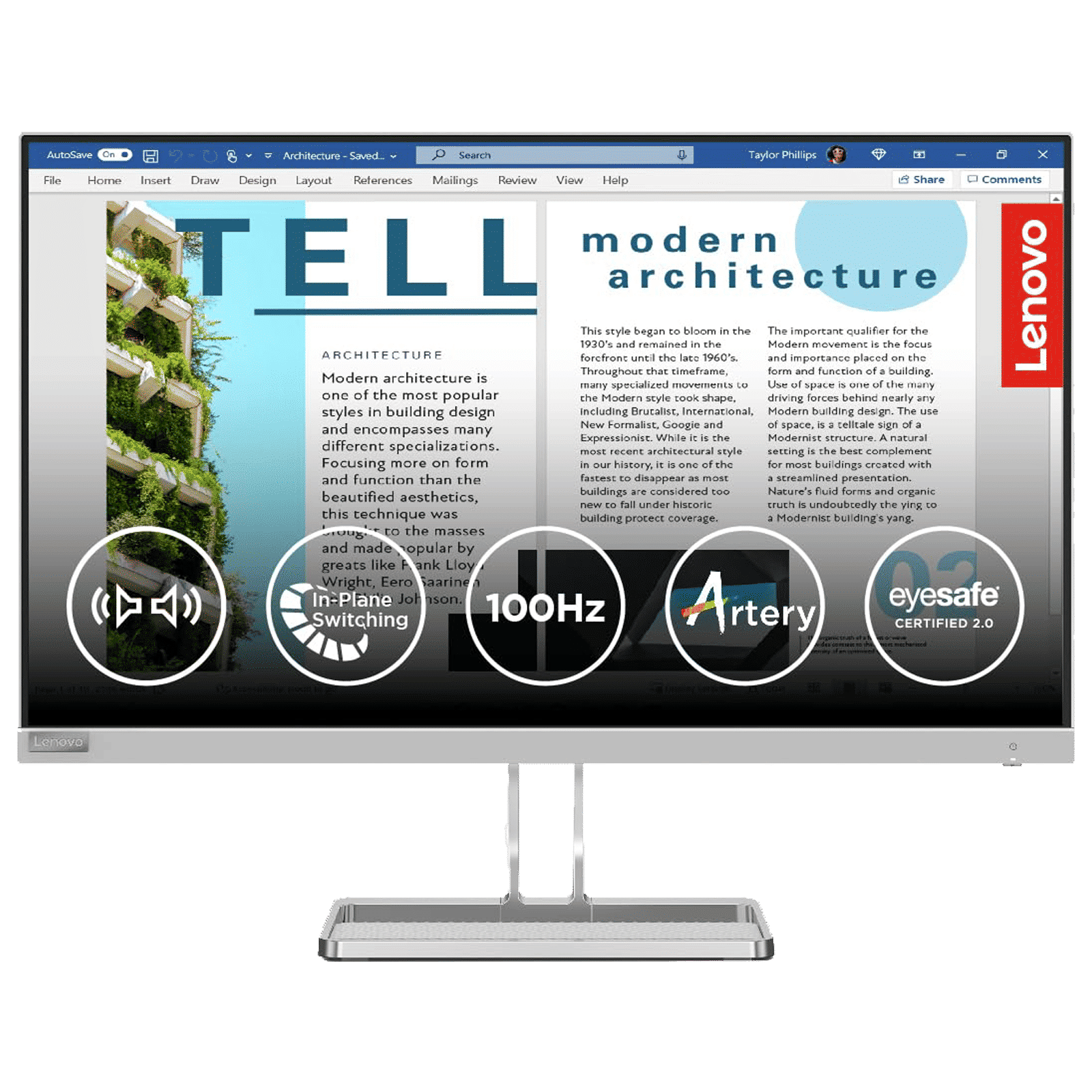 Lenovo L27i4A 68.58 cm (27 inch) Full HD IPS Panel Ultra Thin Monitor with WLED Backlight Lenovo L27i4A 68.58 cm (27 inch) Full HD IPS Panel Ultra Thin Monitor with WLED Backlight_1