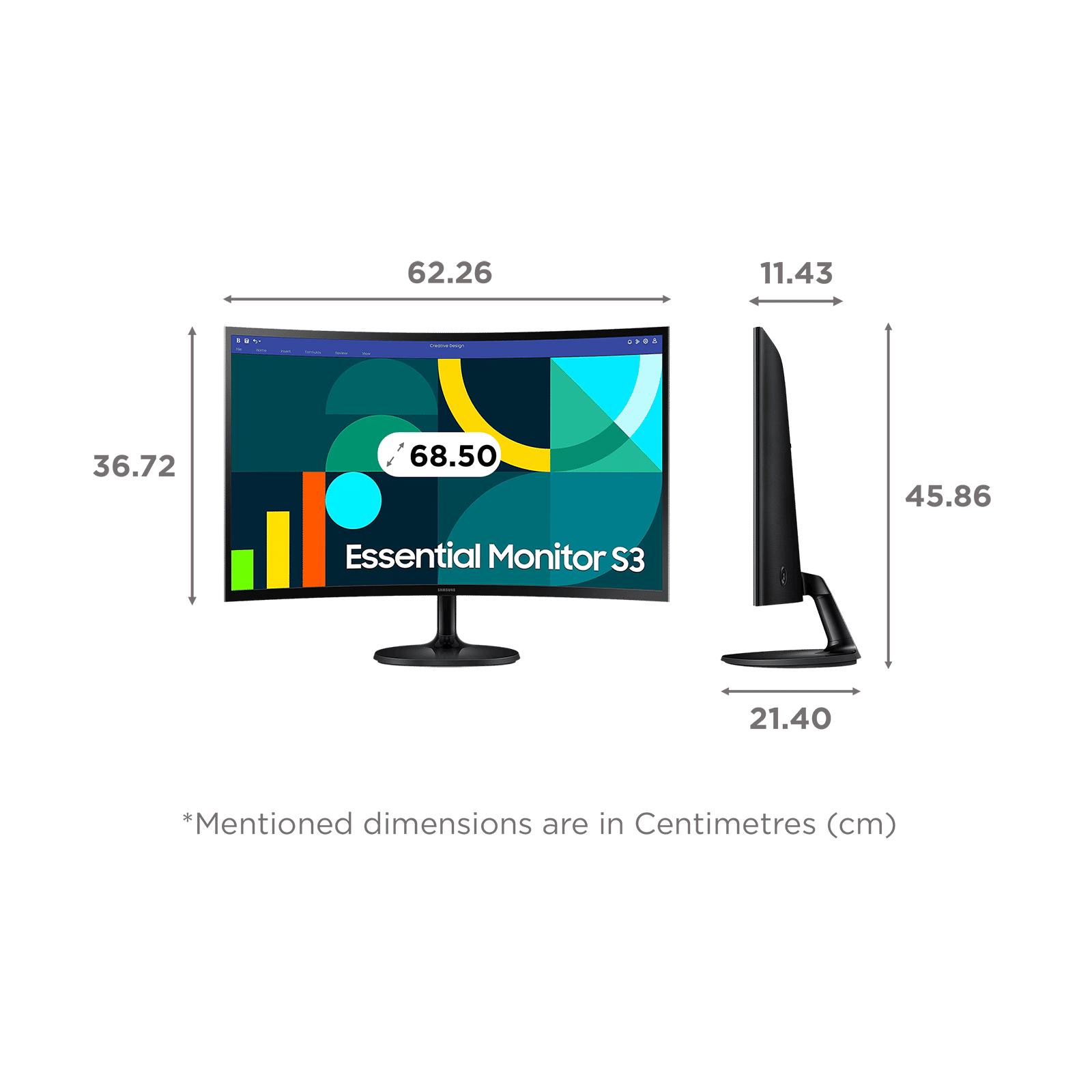 SAMSUNG Essential S3 68.5 cm (27 inch) Full HD VA Panel Curved Gaming Monitor with Eye Saver Mode SAMSUNG Essential S3 68.5 cm (27 inch) Full HD VA Panel Curved Gaming Monitor with Eye Saver Mode_2