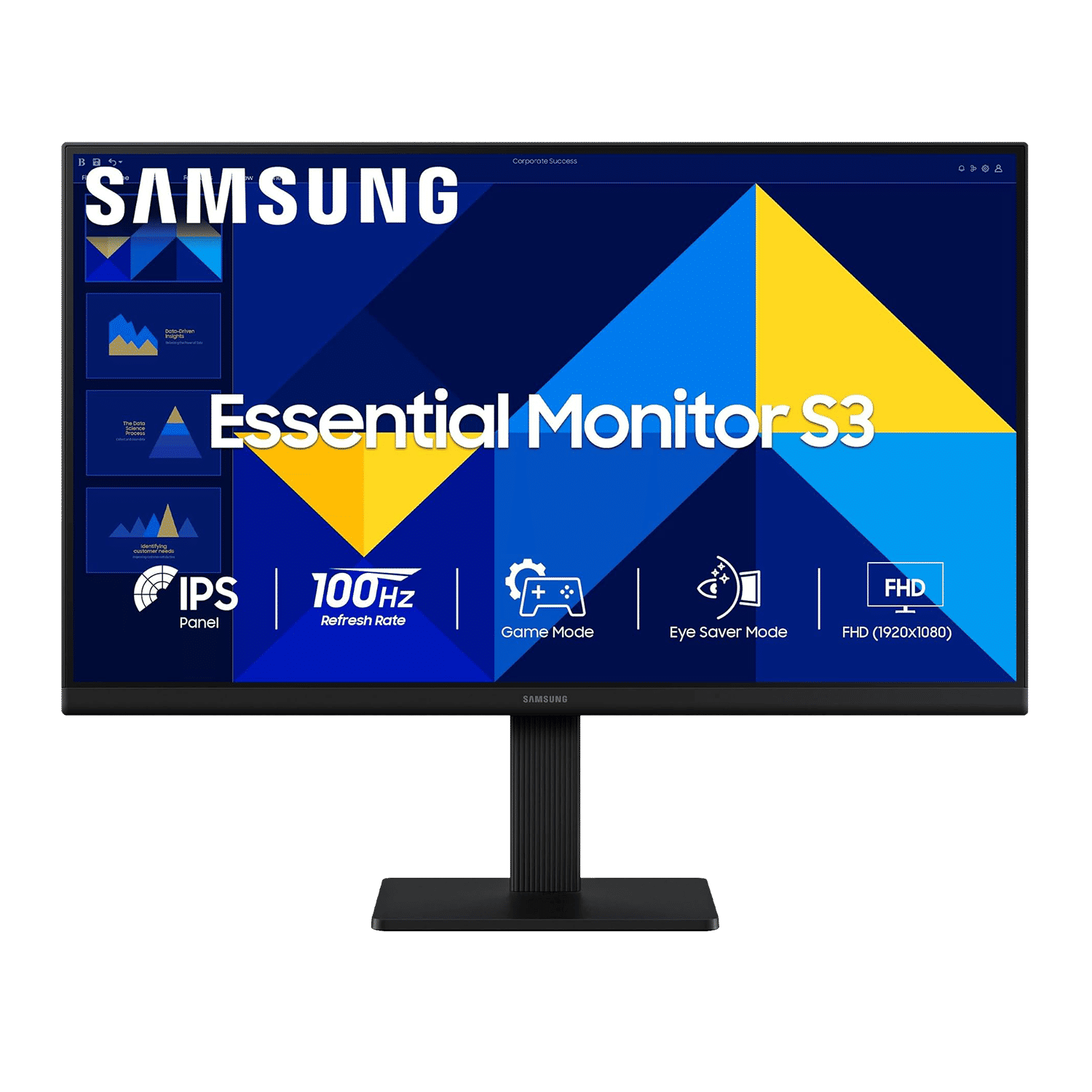 SAMSUNG Essential S3 68.6 cm (27 inch) Full HD IPS Panel Borderless Monitor with Eye Saver Mode & Less Screen Flickering_1