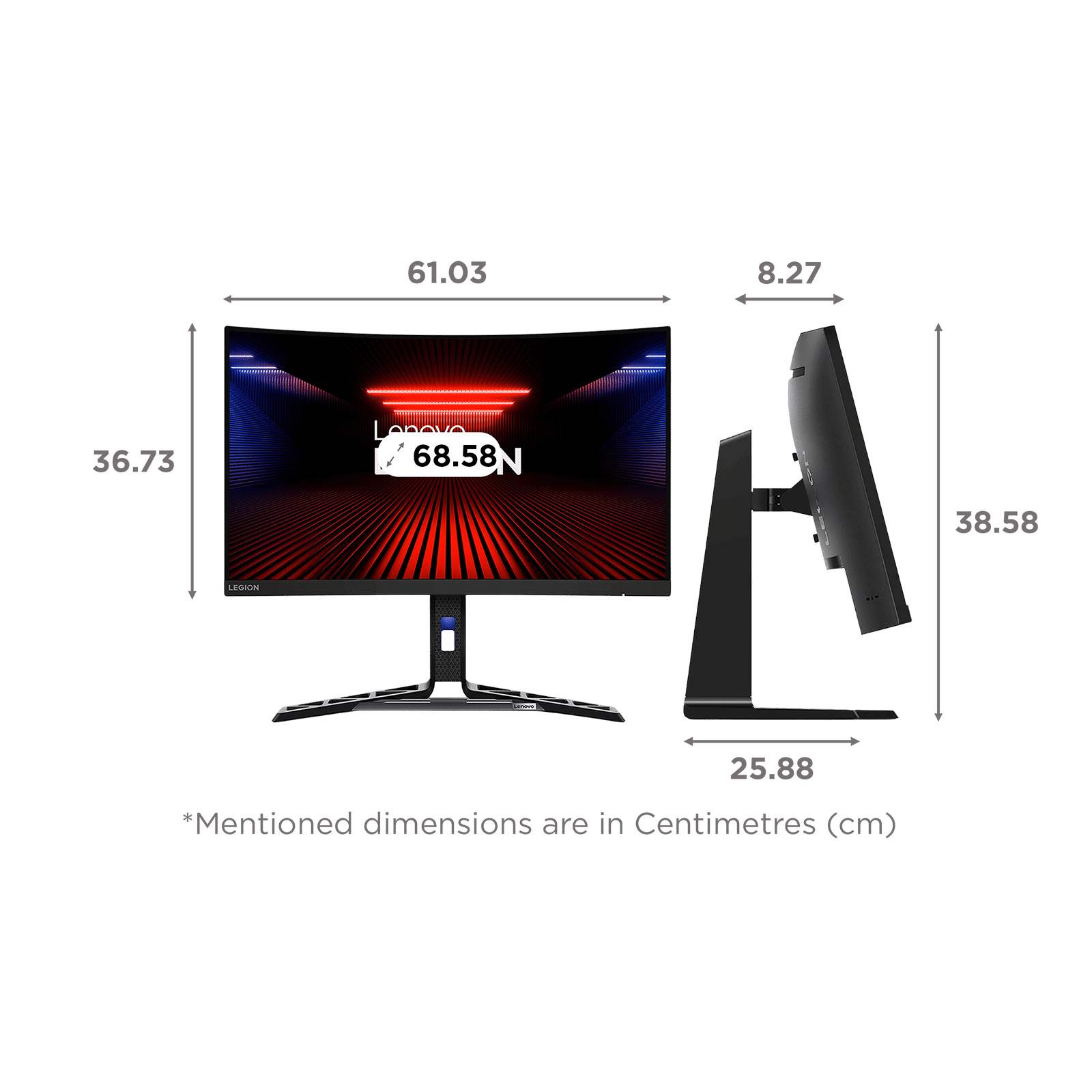 Lenovo Legion R27fc-30 68.58 cm (27 inch) Full HD VA Panel Edgeless Gaming Monitor with AMD FreeSync Lenovo Legion R27fc-30 68.58 cm (27 inch) Full HD VA Panel Edgeless Gaming Monitor with AMD FreeSync_2