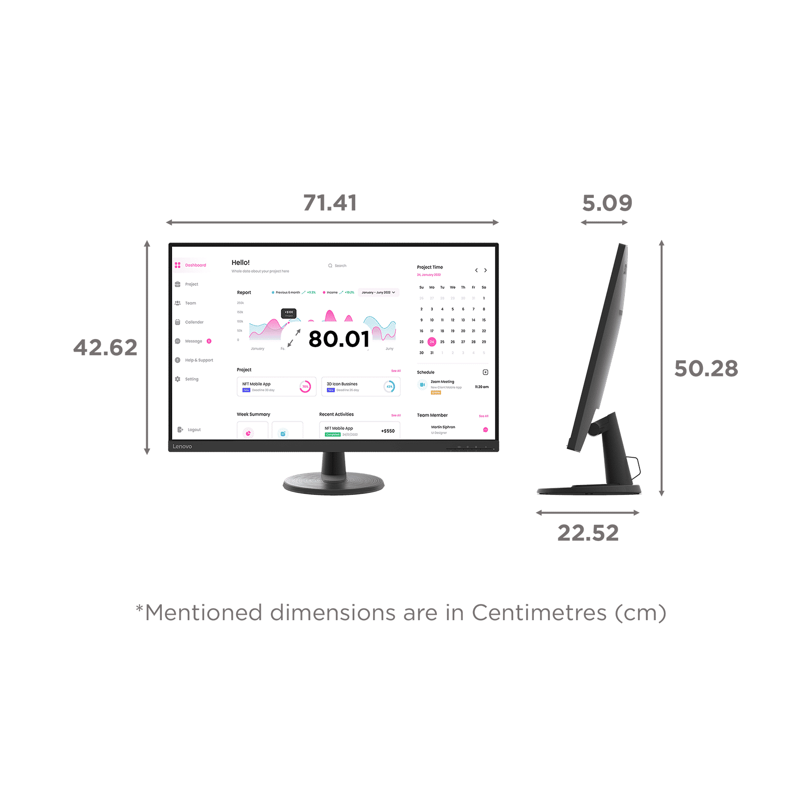 Lenovo D32-40 80.01 cm (31.5 inch) Full HD VA Panel Edgeless Monitor with WLED Backlight_2