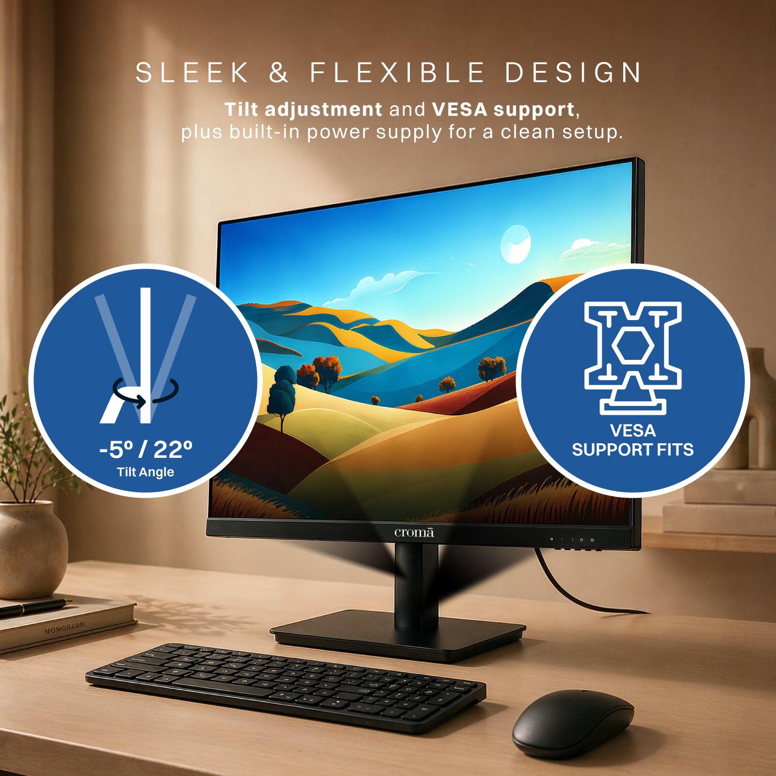 Croma F Series 68.58 cm (27 inch) Full HD IPS Panel Bezel-Less Monitor with 4W Built-in Speaker_8