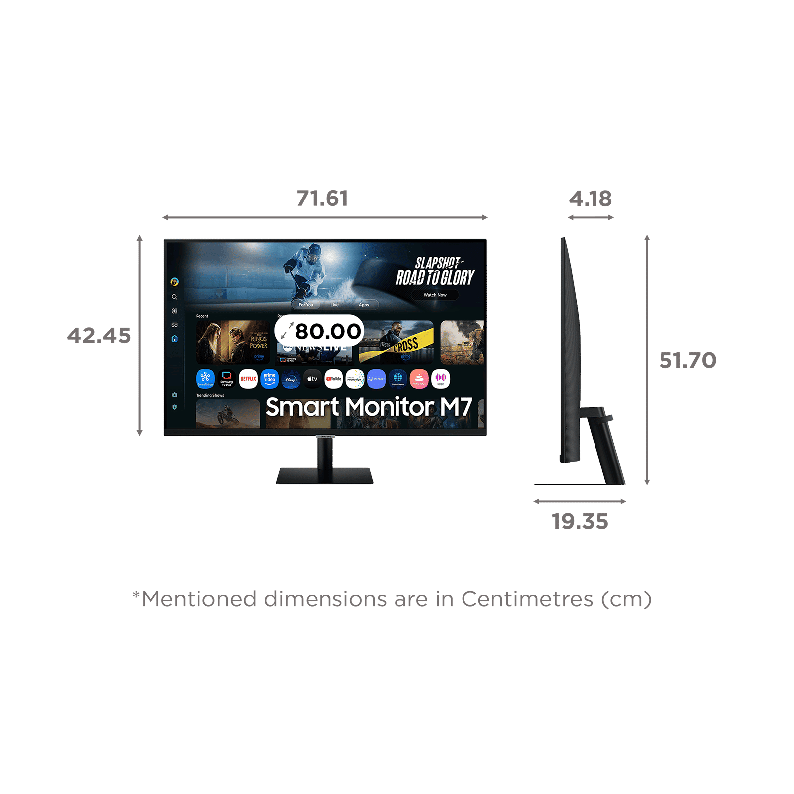 SAMSUNG M7 80 cm (32 inch) 4K Ultra HD VA Panel Ultra Wide Monitor with AI Picture Optimizer_2
