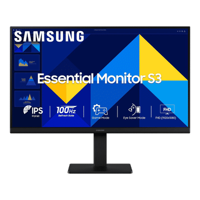 SAMSUNG Essential S3 60.5 cm (24 inch) Full
                      HD IPS Panel Borderless Height Adjustable Monitor
                      with Eye Saver Mode
