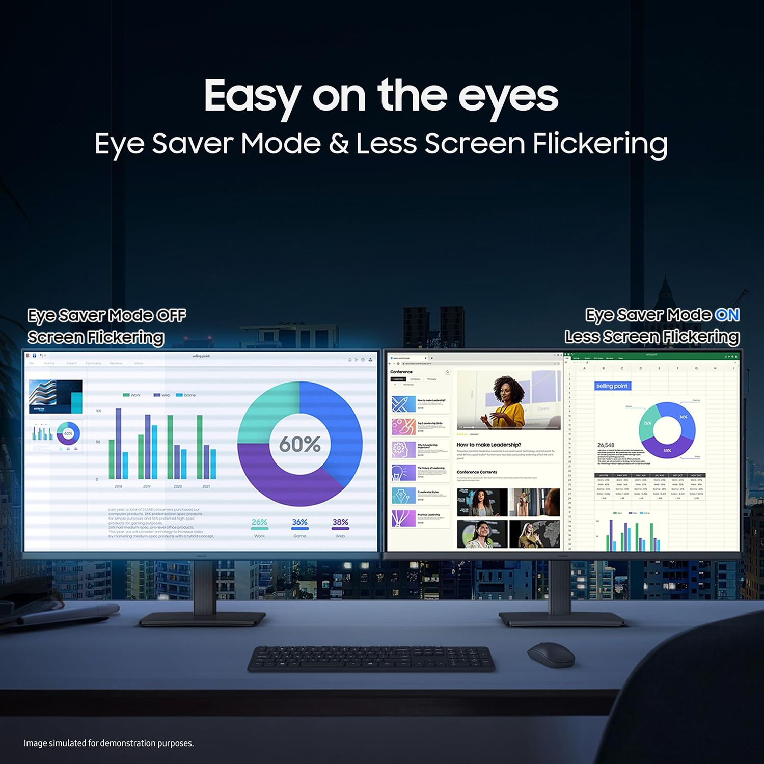 SAMSUNG Essential S3 60.5 cm (24 inch) Full HD IPS Panel Borderless Height Adjustable Monitor with Eye Saver Mode SAMSUNG Essential S3 60.5 cm (24 inch) Full HD IPS Panel Borderless Height Adjustable Monitor with Eye Saver Mode_11