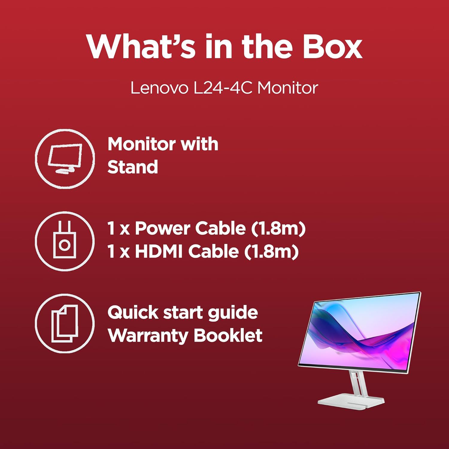 Lenovo L24-4C 60.45 cm (23.8 inch) Full HD IPS Panel LCD Ultra Thin Bezel Gaming Monitor With WLED Backlight _19