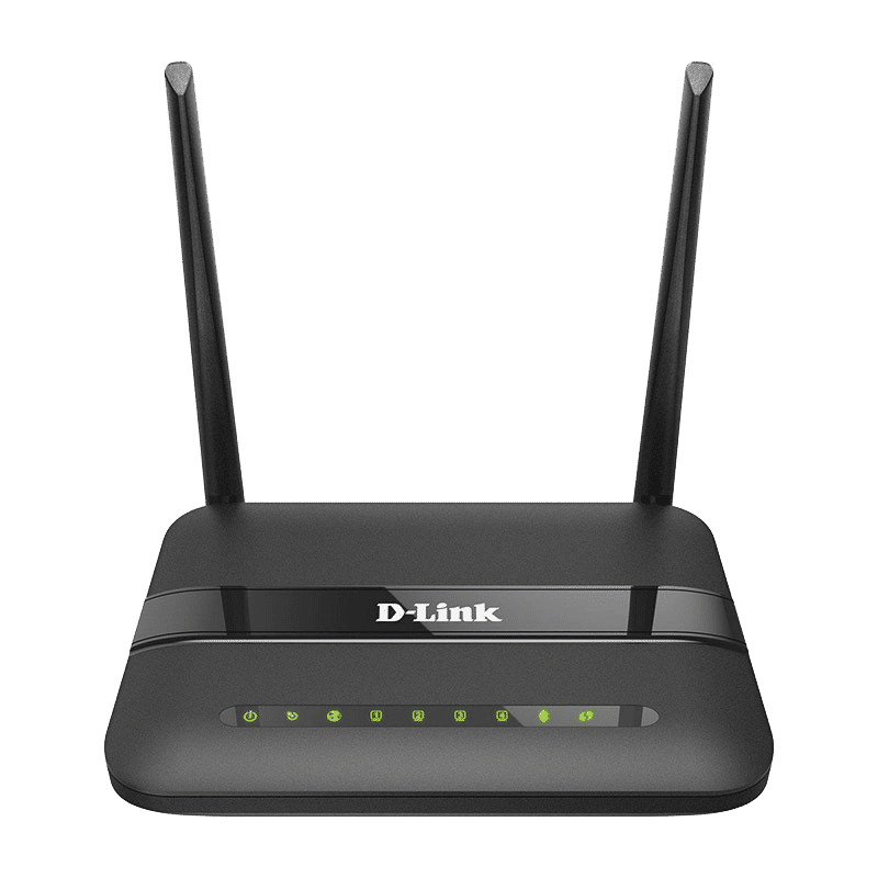 D-Link ADSL2 N300 Single Band Wi-Fi 4 Router (2 Antennas, 4 LAN Ports, SU-MIMO, Black)_1