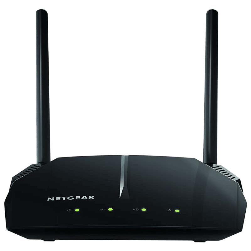 NETGEAR AC1200 Dual Band WiFi Router 2  Antennas, (5  LAN Ports Multicast Support , Black)_1