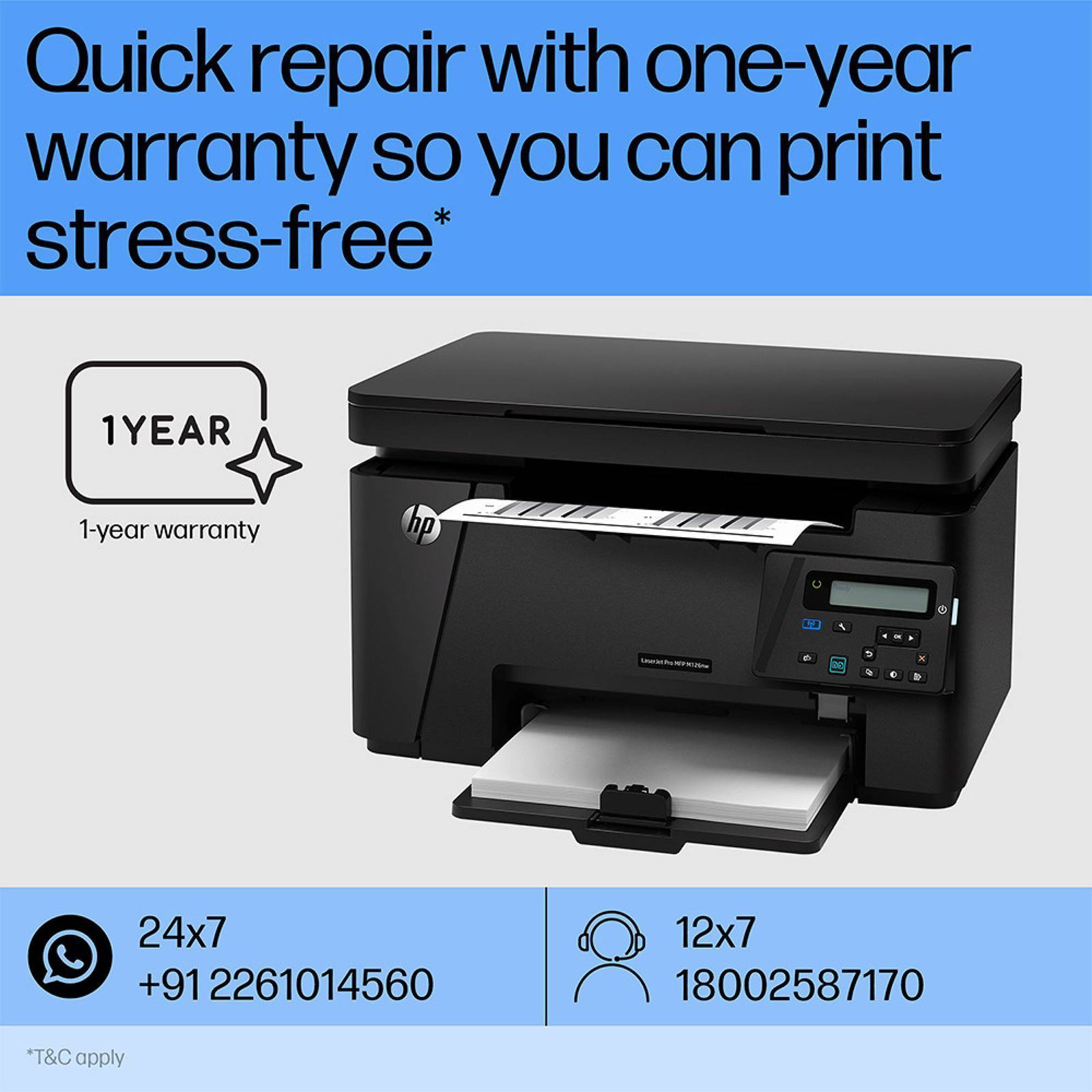 HP LaserJet Pro MFP M126nw Multi Function Wi-Fi Monochrome Laser Printer with 2 Line LCD Control Panel (Wireless Direct Printing, Black)_9