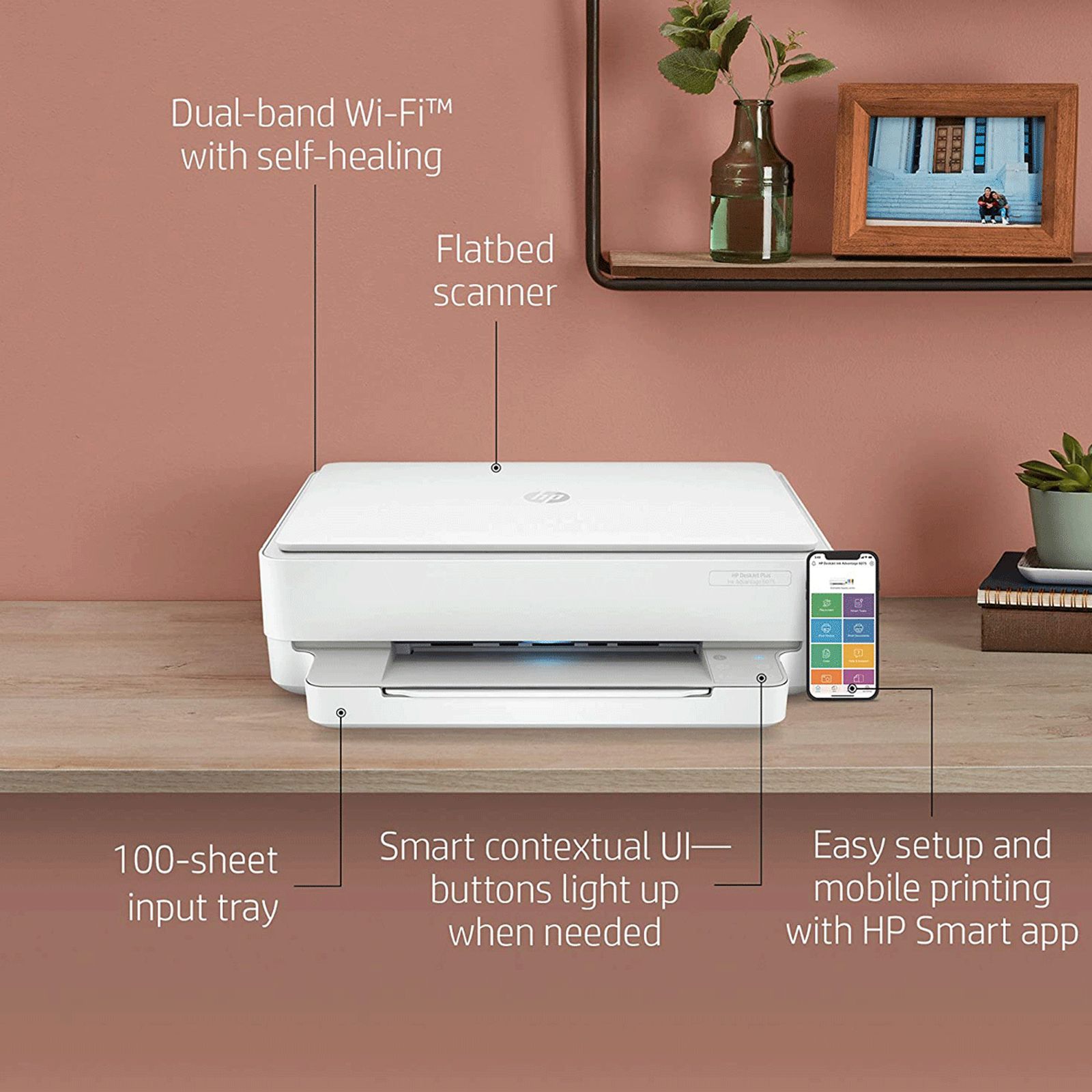 HP DeskJet Plus Ink Efficient 6075 Wireless Color All-in-One Inkjet Printer (Automatic Duplex Printing, 5SE26B, White) HP DeskJet Plus Ink Efficient 6075 Wireless Color All-in-One Inkjet Printer (Automatic Duplex Printing, 5SE26B, White)_6
