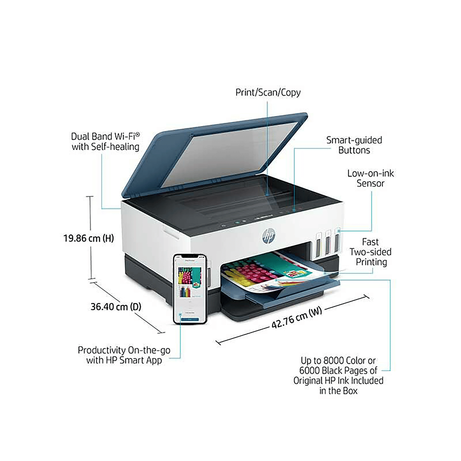 HP Smart Tank 675 All in One Wi-Fi Inkjet Printer with Automatic Ink Sensor (Auto Duplex Printing, )_7