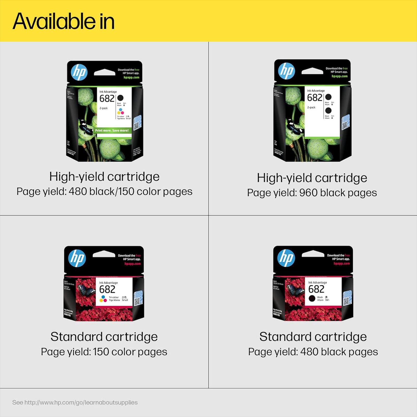 HP 682 Original Ink Advantage Ink Cartridge (3YM76AA, Tri-color)_4