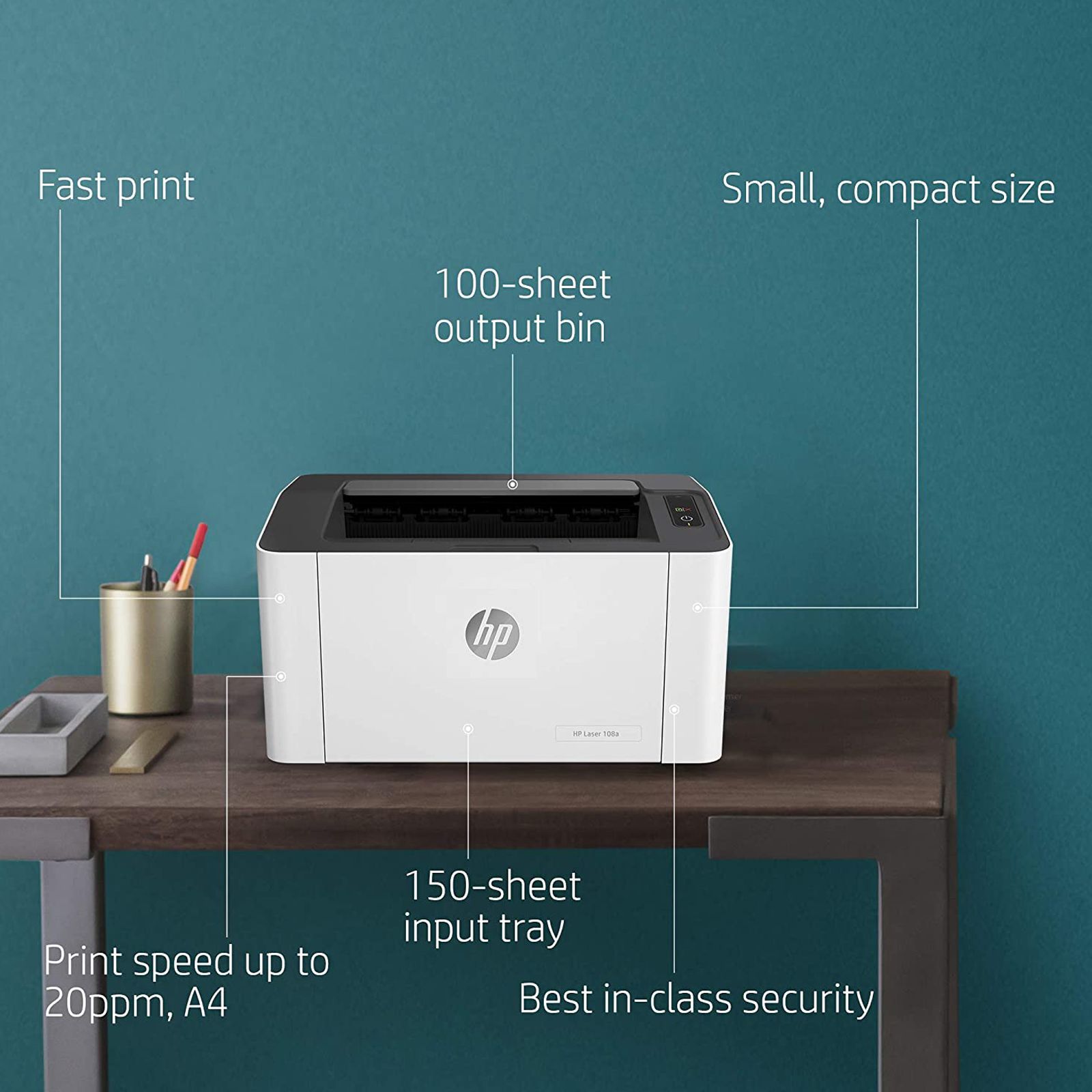 HP Laser 108a Wired Black and White Laserjet Printer (USB 2.0 Connectivity, 4ZB79A, Grey) HP Laser 108a Wired Black and White Laserjet Printer (USB 2.0 Connectivity, 4ZB79A, Grey)_5
