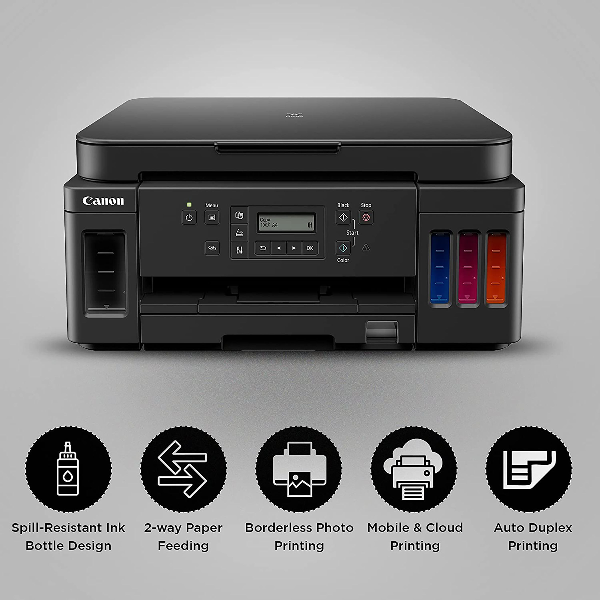 Canon Pixma G6070 All in One Wi-Fi Ink Tank Printer with 4 Additional Ink Bottles (Mobile & Cloud Printing, Black) Canon Pixma G6070 All in One Wi-Fi Ink Tank Printer with 4 Additional Ink Bottles (Mobile & Cloud Printing, Black)_5