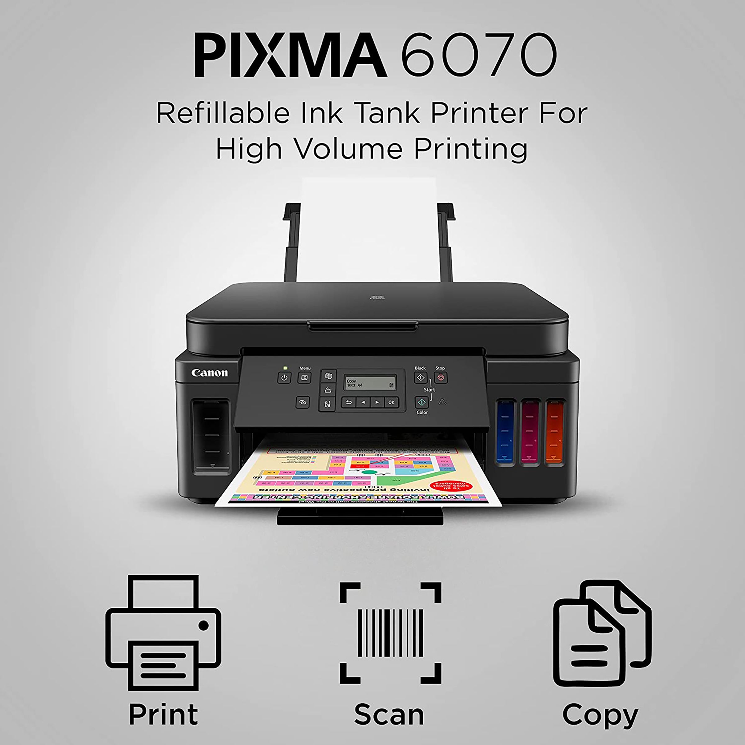 Canon Pixma G6070 All in One Wi-Fi Ink Tank Printer with 4 Additional Ink Bottles (Mobile & Cloud Printing, Black) Canon Pixma G6070 All in One Wi-Fi Ink Tank Printer with 4 Additional Ink Bottles (Mobile & Cloud Printing, Black)_6