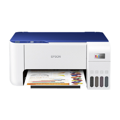 EPSON EcoTank All in One Wi-Fi Ink Tank
                      Printer with Smart Panel App (CIS Sensor, White
                      & Blue)
