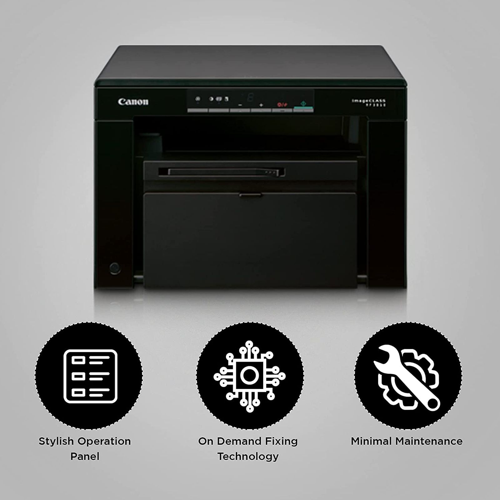 Canon ImageClass MF3010 Multi Function Monochrome Laser Printer with On Demand Fixing Technology (Digital Display, Black)_3