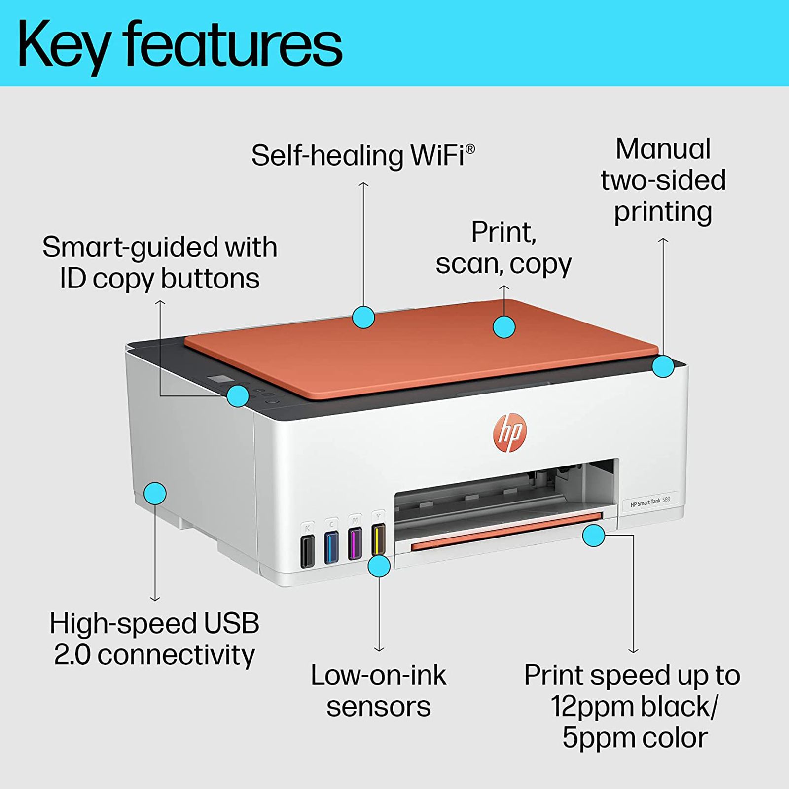 HP Smart Tank 589 Wireless Color All-in-One Inkjet Printer (Manual Duplex, 4A8D9A, White) HP Smart Tank 589 Wireless Color All-in-One Inkjet Printer (Manual Duplex, 4A8D9A, White)_13