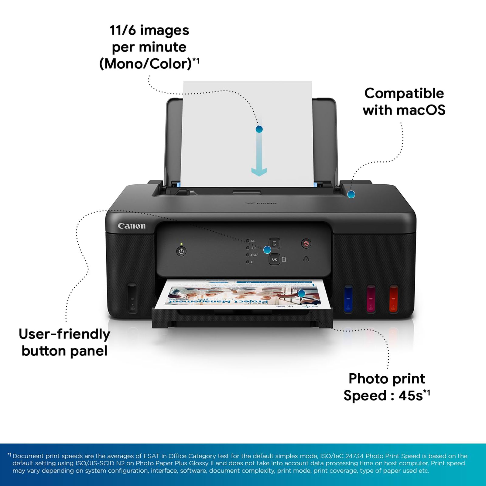 Canon Pixma G1737 Single Function Ink Tank Printer with 4 Ink Bottles Included (Low Cost Printing, Black)_8