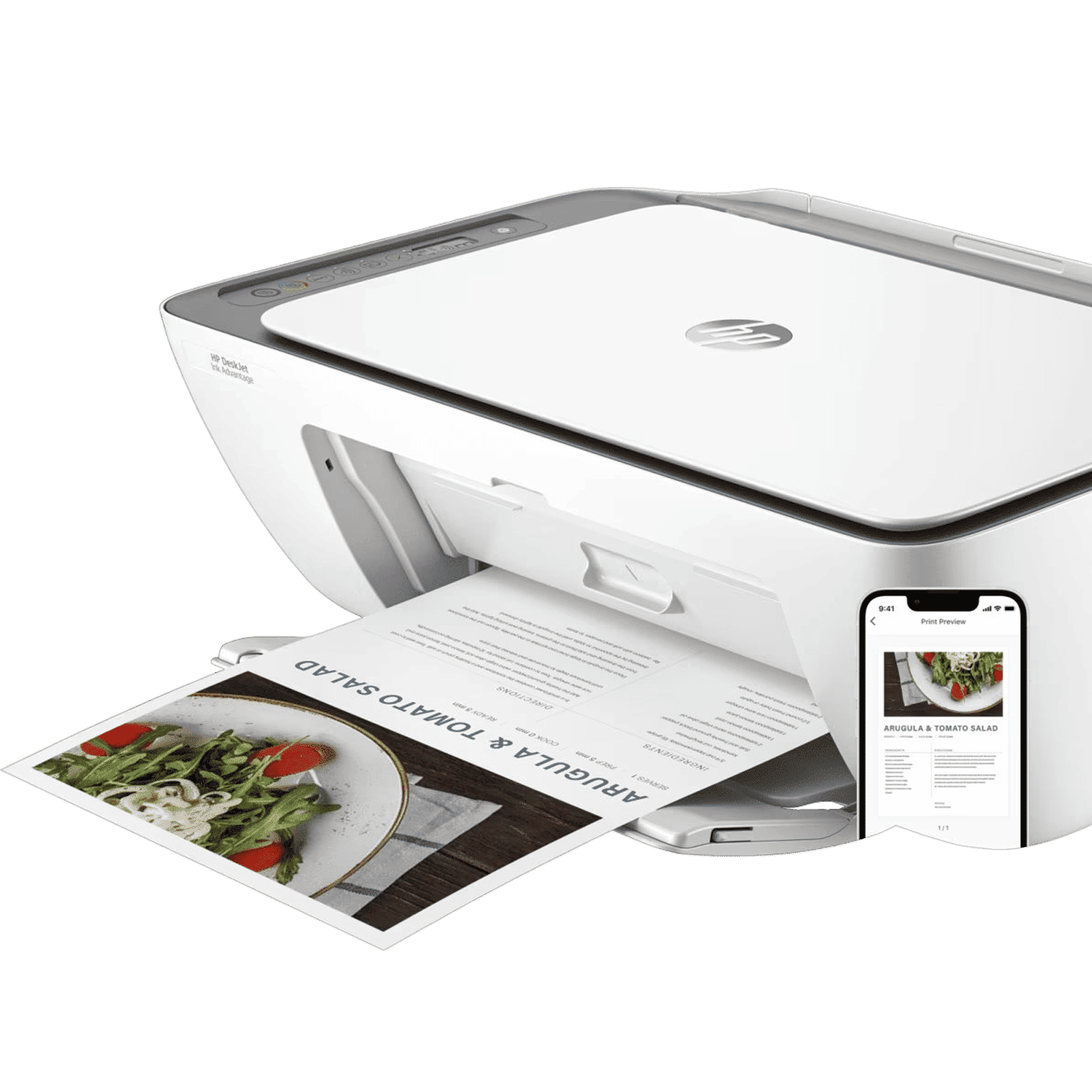 HP DeskJet Ink Advantage 2876 All in One Wi-Fi Inkjet Printer with Icon LCD Display (Simple Setup Smart App, Cement)_2