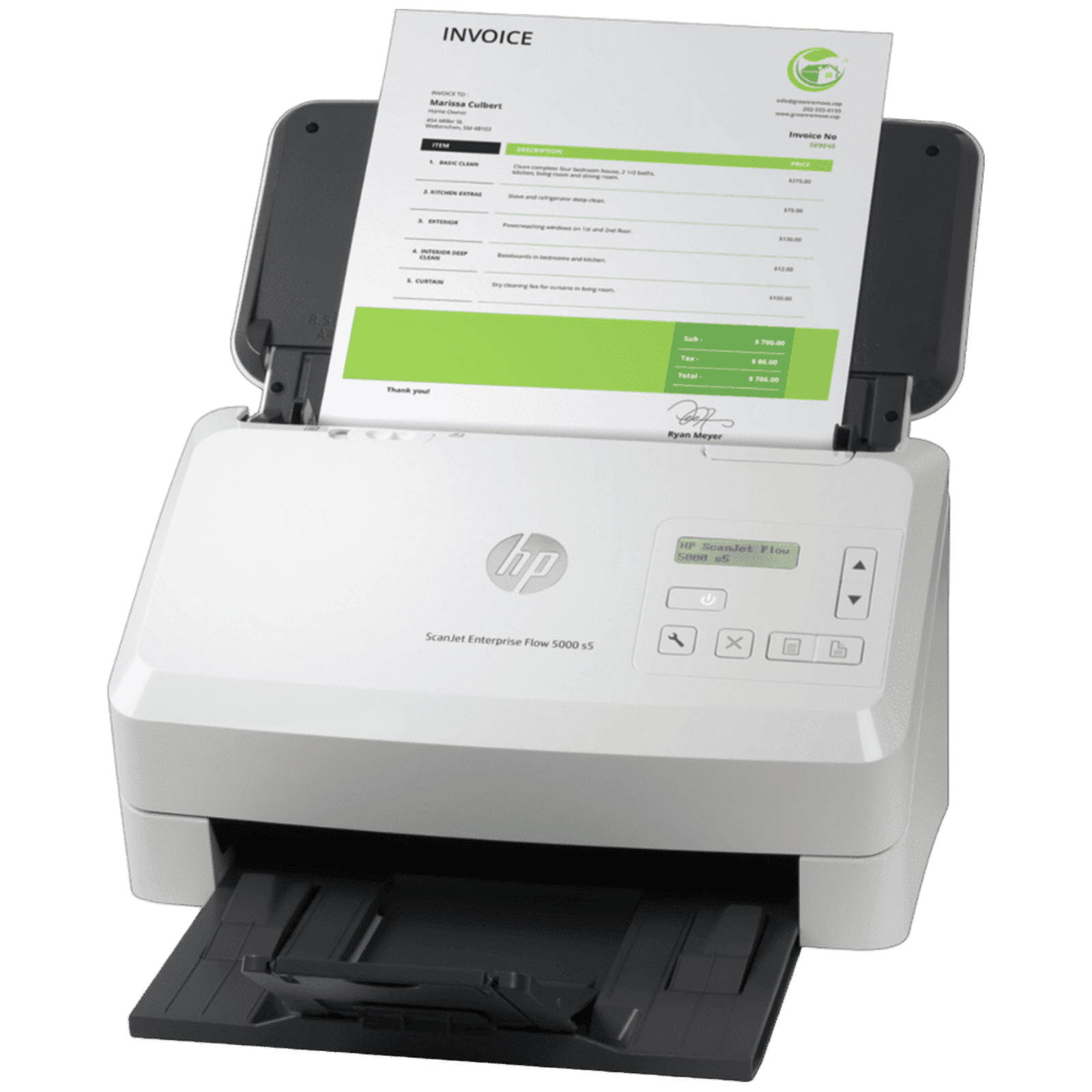 HP ScanJet Enterprise Flow 5000 s5 Scanner with 7500-page Duty Cycle (One-touch Scanning, White)_3