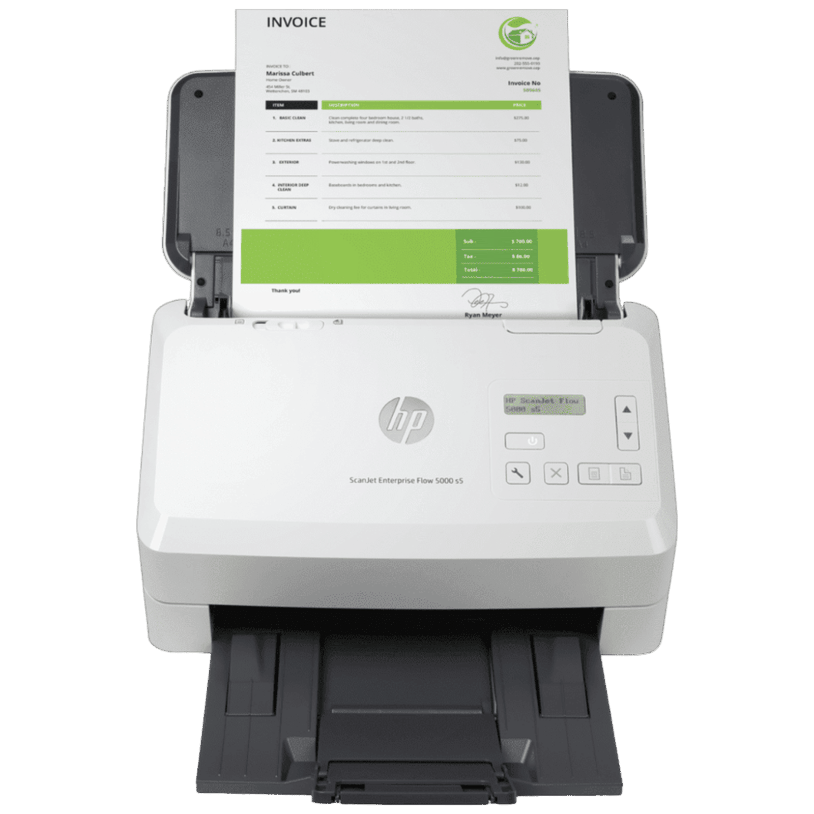 HP ScanJet Enterprise Flow 5000 s5 Scanner with 7500-page Duty Cycle (One-touch Scanning, White)_1