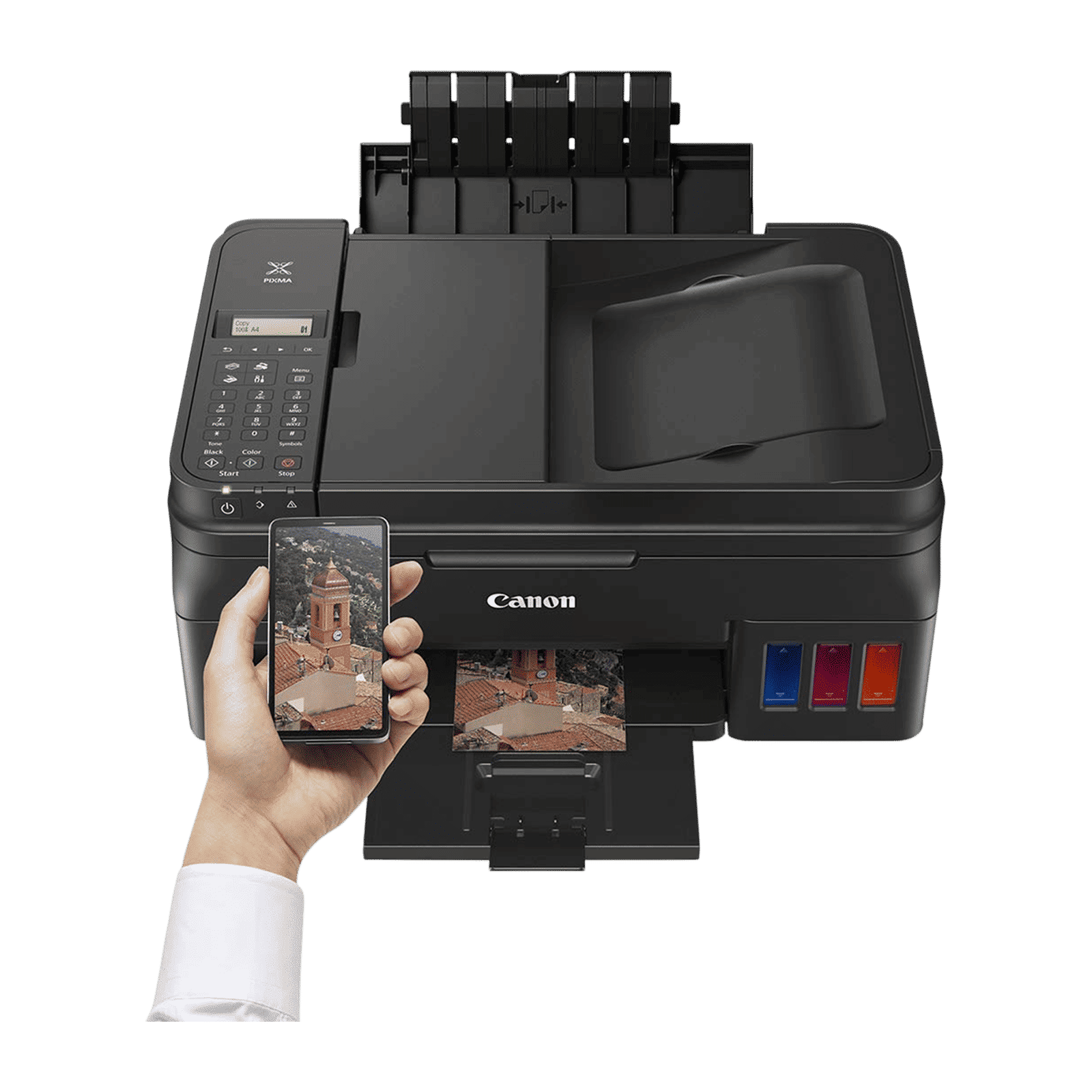  Canon PIXMA G4010 All in One Wi-Fi Ink Tank Printer with Fax for High Volume Printing (Contact Image Sensor, Black)_3