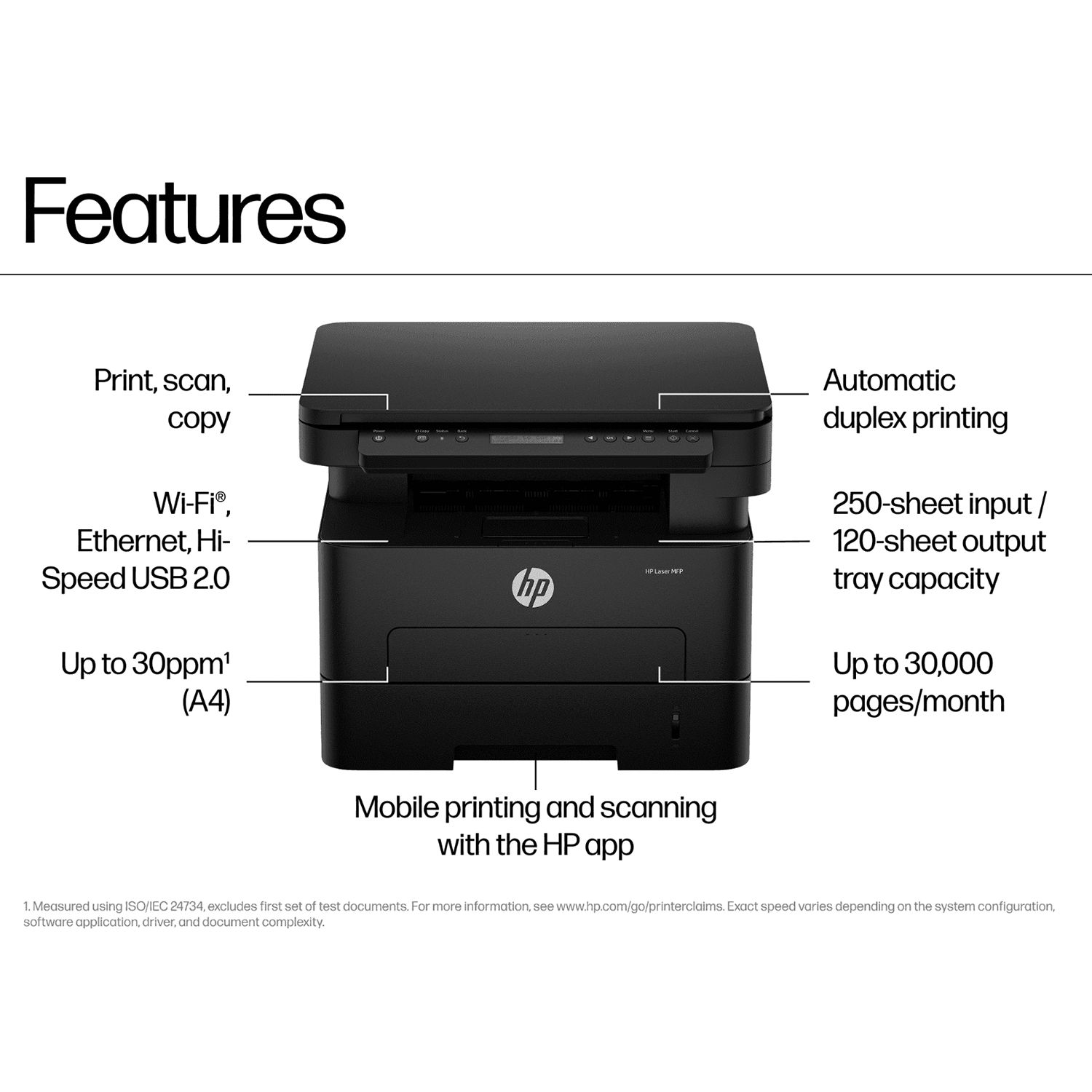 HP 323dnw Multi Function Wi-Fi Monochrome Laser Printer with Auto Duplex (LCD Display, Black) HP 323dnw Multi Function Wi-Fi Monochrome Laser Printer with Auto Duplex (LCD Display, Black)_8