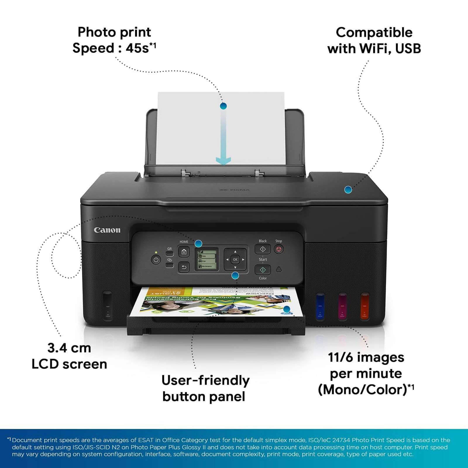Canon PIXMA All in One Wi-Fi Ink Tank Printer with Monochrome LCD Display (Dot Count Ink End Sensor, Black)_6