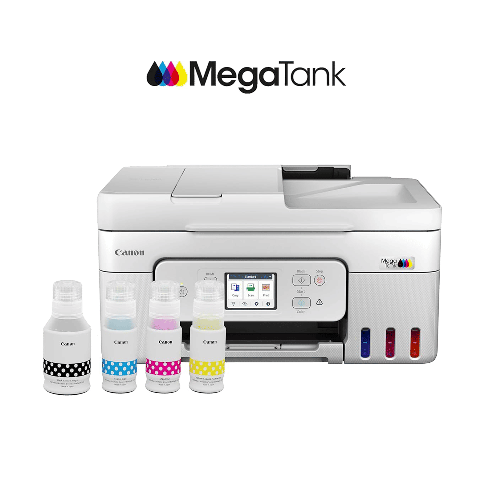 Canon PIXMA All in One Wi-Fi Ink Tank Printer with Auto Document Feeder (Touchscreen LCD Panel, White)_1