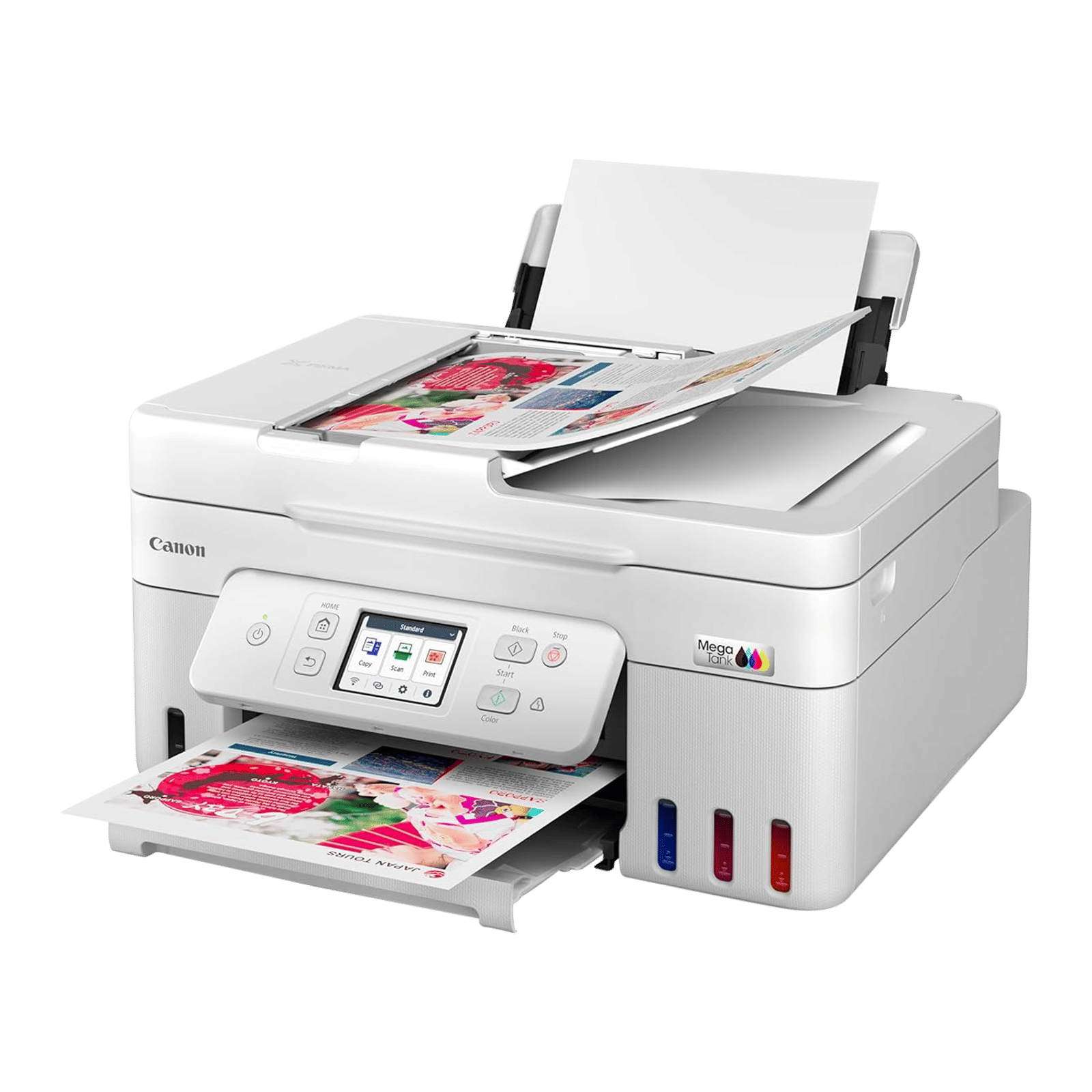 Canon PIXMA All in One Wi-Fi Ink Tank Printer with Auto Document Feeder (Touchscreen LCD Panel, White)_5