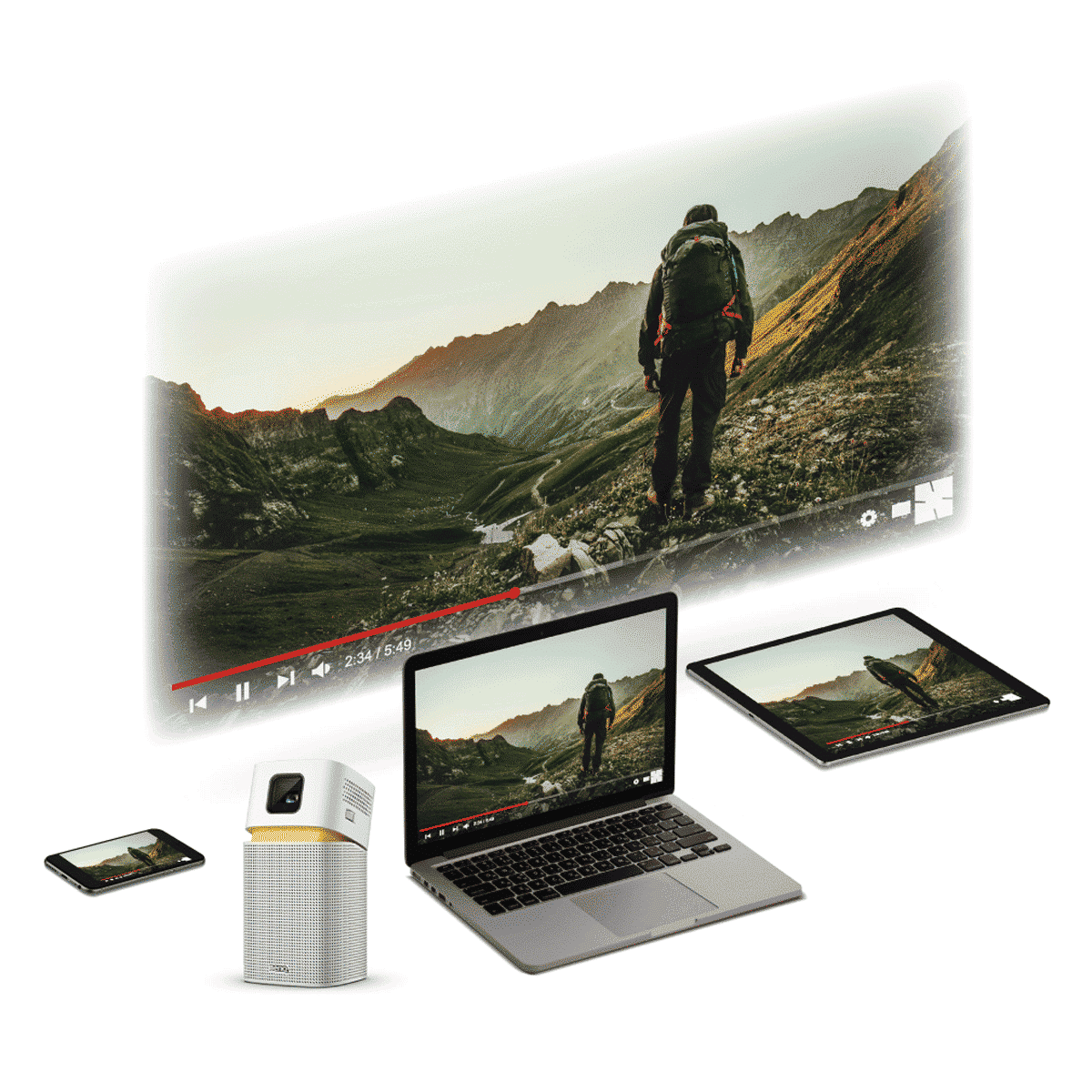 BenQ Portable SD LED Projector With Remote (200 Lumens, Wi-Fi, White) BenQ Portable SD LED Projector With Remote (200 Lumens, Wi-Fi, White)_12