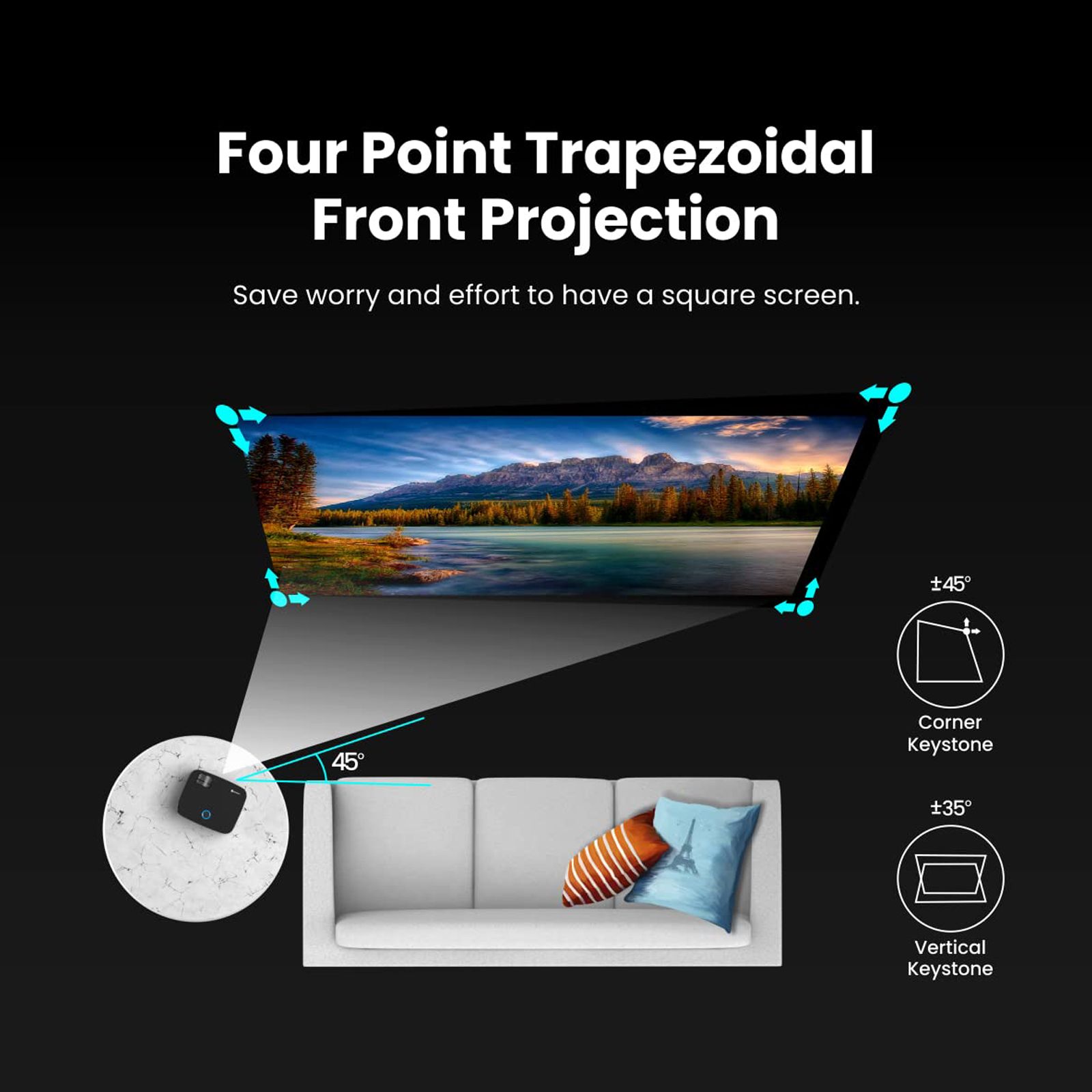 Portronics Beem 300 Full HD LED Projector With Remote (4300 Lumens, Wi-Fi, Black) Portronics Beem 300 Full HD LED Projector With Remote (4300 Lumens, Wi-Fi, Black)_5