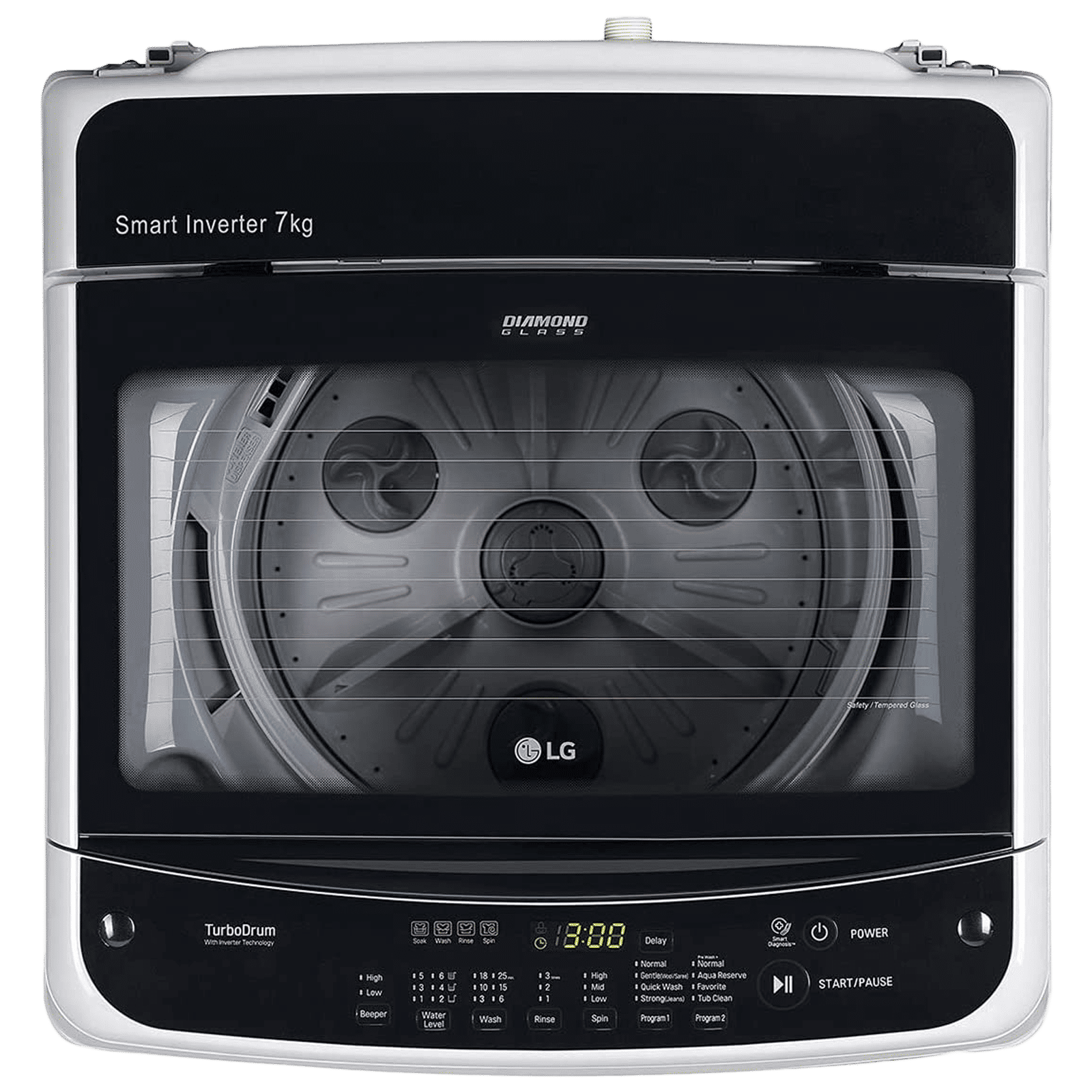 LG 7 kg 5 Star Inverter Fully Automatic Top Load Washing Machine (T70SPSF2Z.ASFQEIL, Auto Balance System, Middle Free Silver)_4